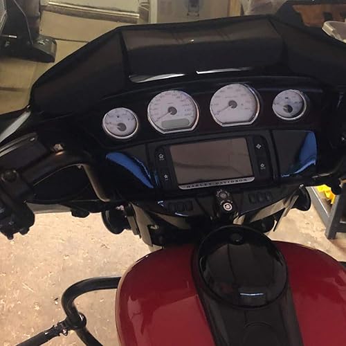 Miniatura 2 de WOWTK Bolsas de almacenamiento para parabrisas, bolsa de carenado de murciélago de tres bolsillos para Harley Touring 2014-UP, se adapta a Electra