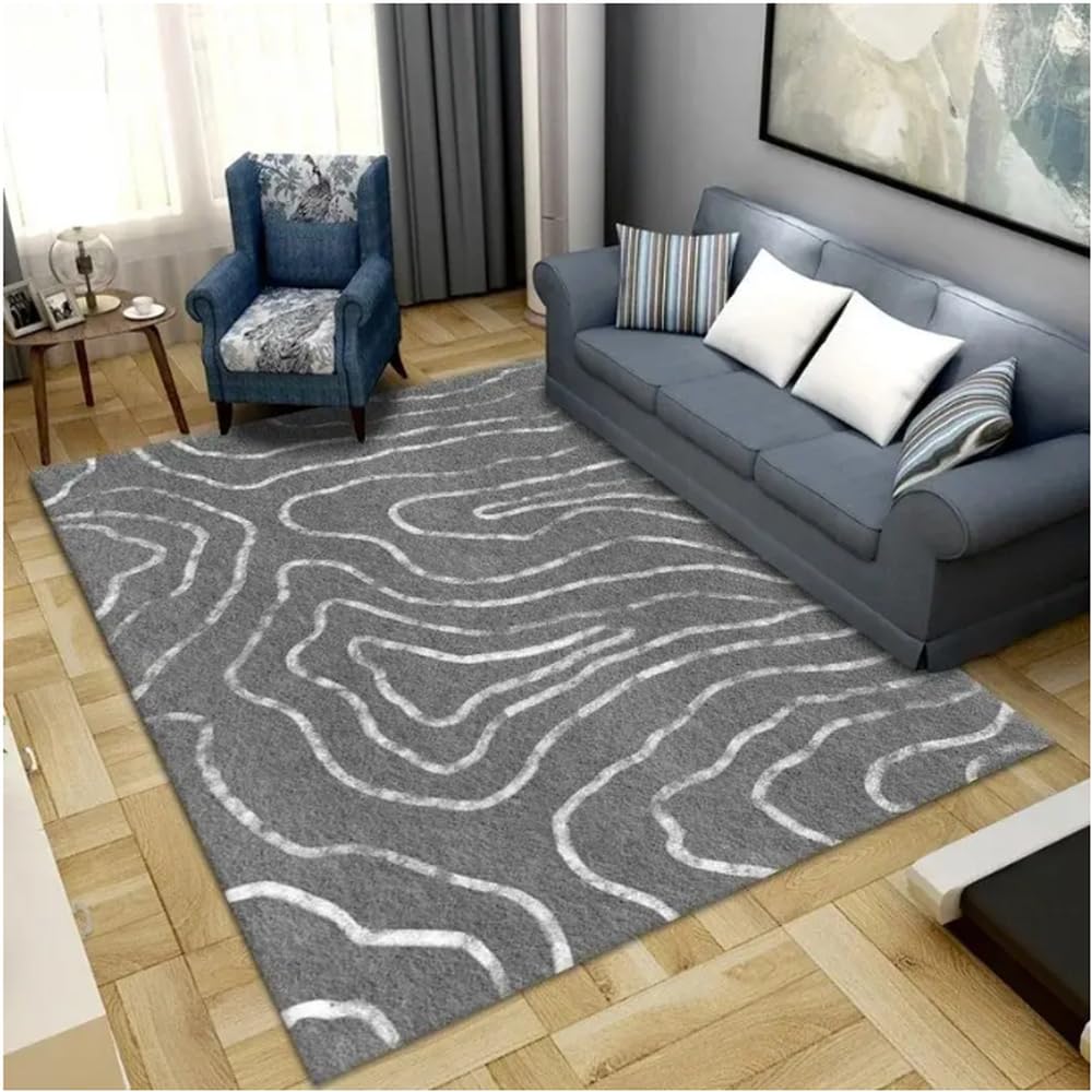 Tapis de sol chambre géométrique moderne 60x90cm pour décoration maison et salon contemporain