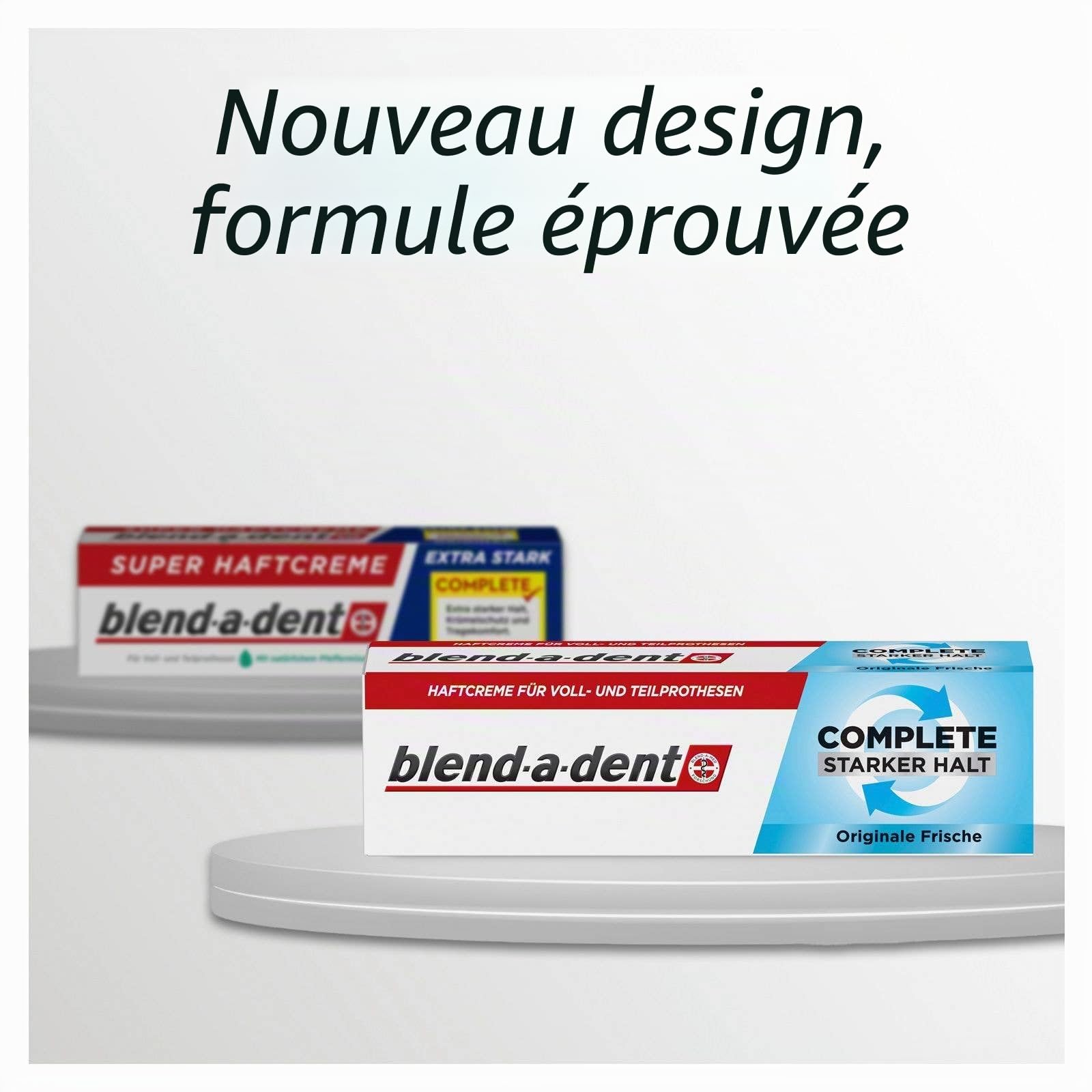 Blend-a-dent Lot de 4 tubes de crème adhésive extra forte 47 g