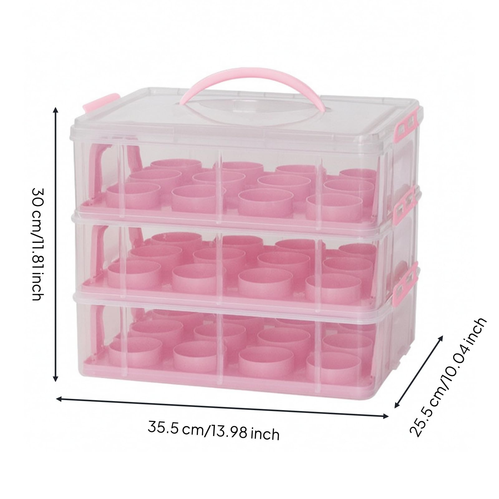Caja para con Tapa Caja Transdora Muffins Resisn Recipien Almacenamiento para Pasleros, Reposría Casera, 3