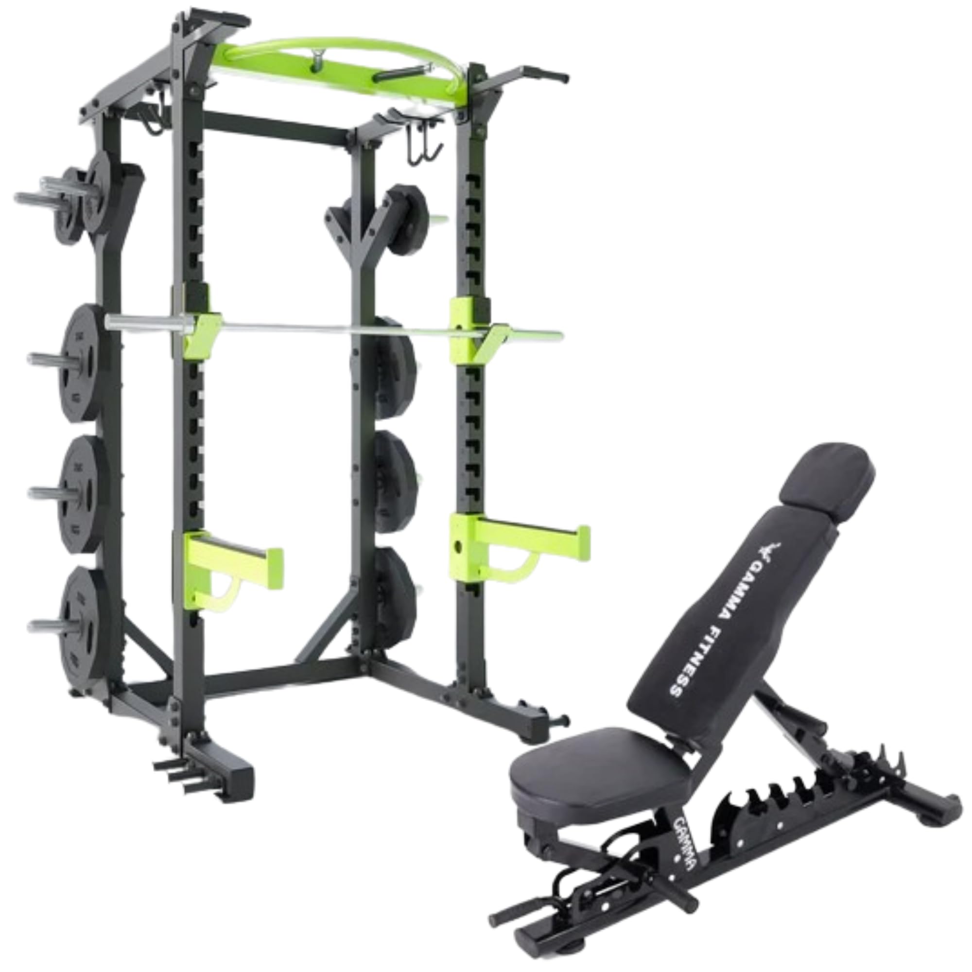 Gamma Fitness Commercial Half Power Rack CPR-100 with Adjutable Exercise Gym Bench MB-900 | for Commercial Gym or Home Gym Setup-image-29