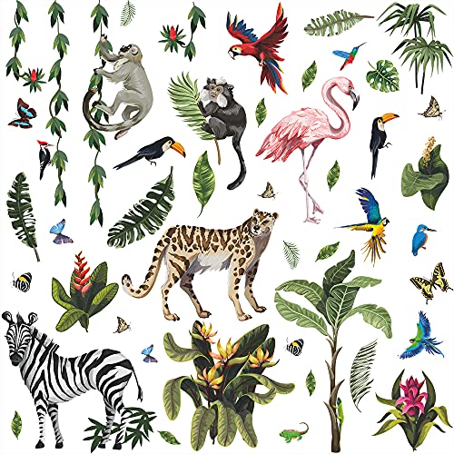 Vinilos Decorativos Animales Salvajes con Plantas Verdes miniatura 7