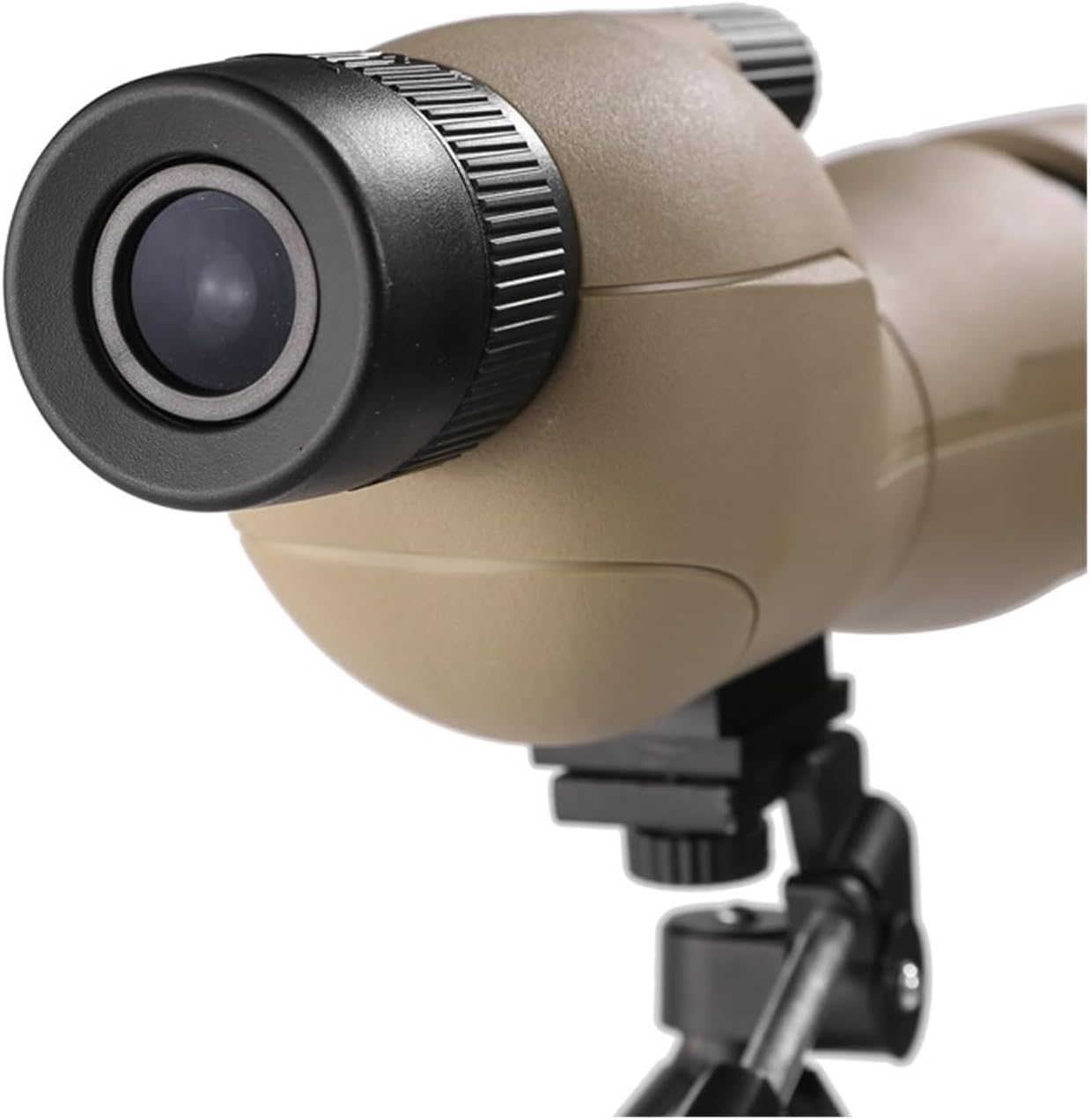 25-75X60mm Monocular Bird Watching Telescope Spotting Scope Long Range Spyglass BAK4 Prism ，Compatible for Hunting(Sand Color)