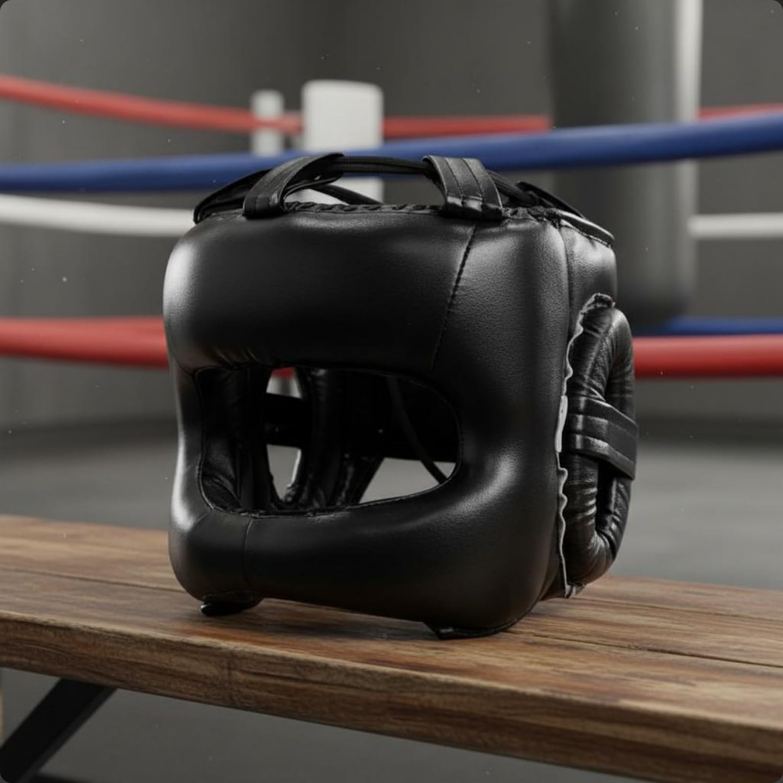 Qianly Casco da Sparring con Protezione Naso Copertura Completa Casco Protettivo Integrale Imbottitura Spessa Caschetto da Pugilato per Adulti, Allenamento
