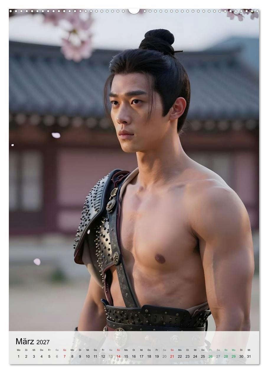 Echte Kerle – K-Drama Stil (hochwertiger Premium Wandkalender 2027 DIN A2 hoch), Kunstdruck in Hochglanz: Unwiderstehliche Männer aus der Welt der K-Dramen (CALVENDO Erotik)
