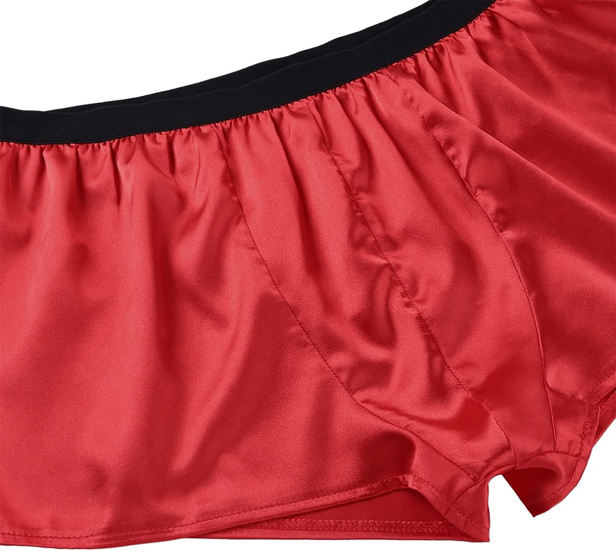 Sywiyi Men's Sissy Boxer Shorts Silk Satin Panties Elastic Waist Summer Beach Swim Trunks Underwear