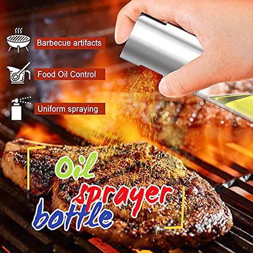 2 Pack Oil Sprayer For Cooking, Olive Oil Sprayer Mister For Air Fryer Kitchen Glass Bottle Versatile Spray Oil Dispenser Refillable Vinegar Spritzer For Bbq Salad Baking Roasting Grilling #TOP3