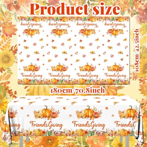 Nappe plastique citrouille automne anti-tache pour repas entre amis