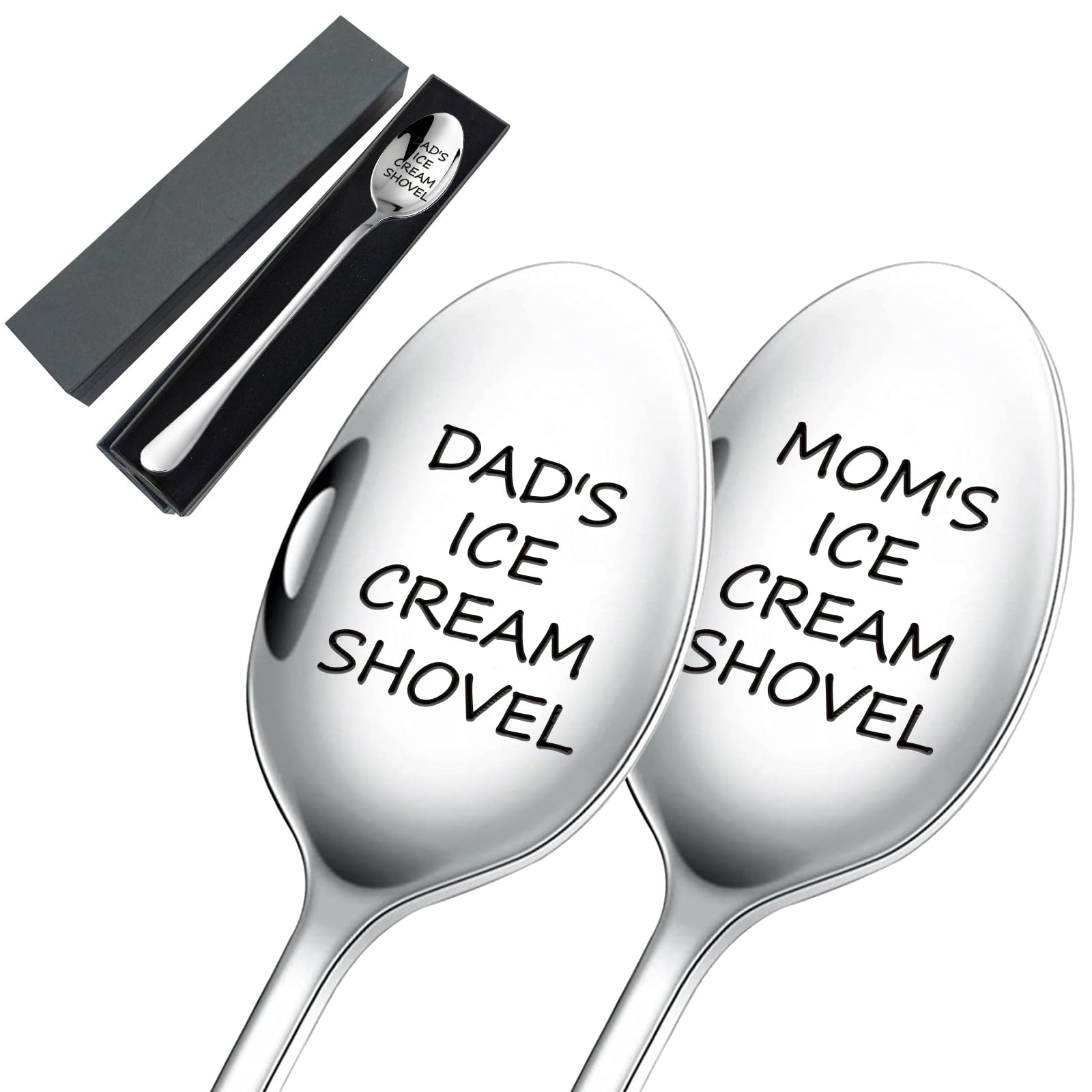 Funny Coffee Spoon for Presents, Gifts for Dad Mom from Daughter Son, Gifts for Dad Mom, Ice Cream Spoon for Women Anniversary Christmas