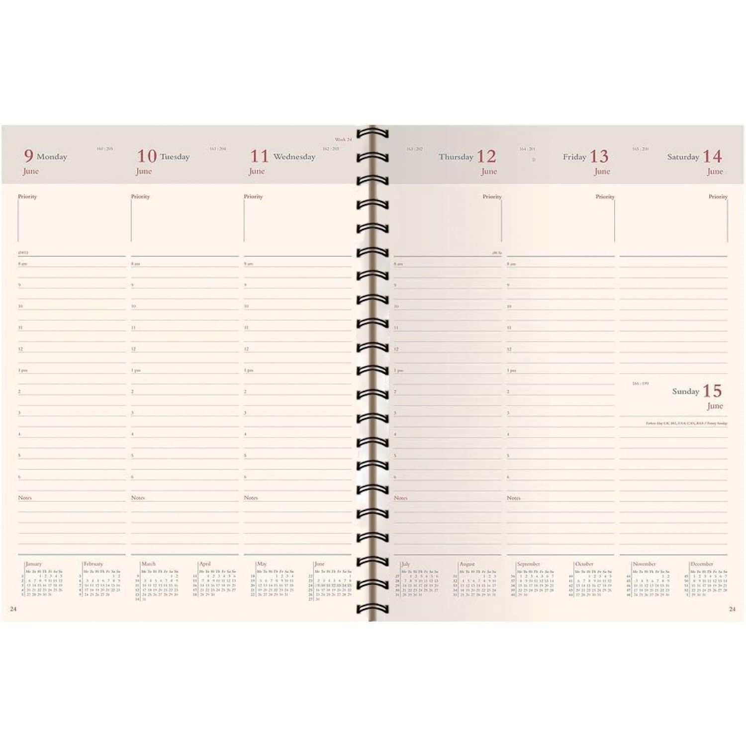 2026 Ambassador Desk Diary Insert/Refill Week to View (ORJ)