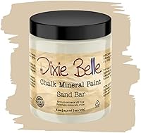 Vista 333 de Dixie Belle Paint Company - Pintura con acabado de tiza para muebles, color blanco lino (Drop Cloth), 8 fl oz, pintura mineral color blanco lino mate