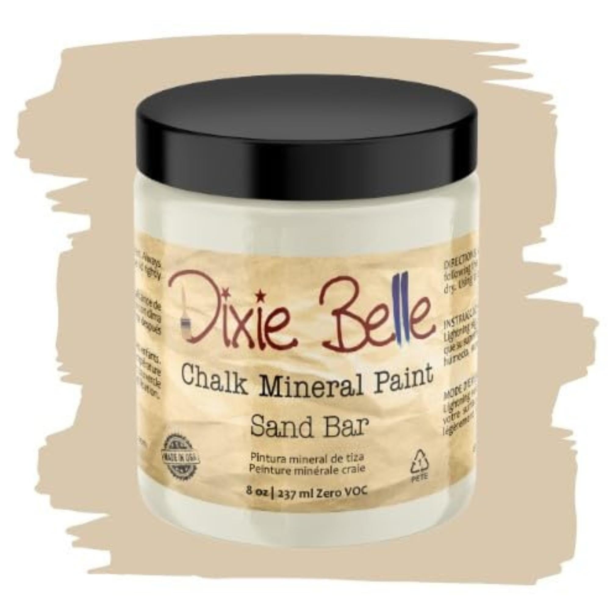 Dixie Belle Paint Company Chalk Finish Furniture Paint - Caviar (32oz) - Matte Black Chic Chalk Mineral DIY Furniture Paint — view 379