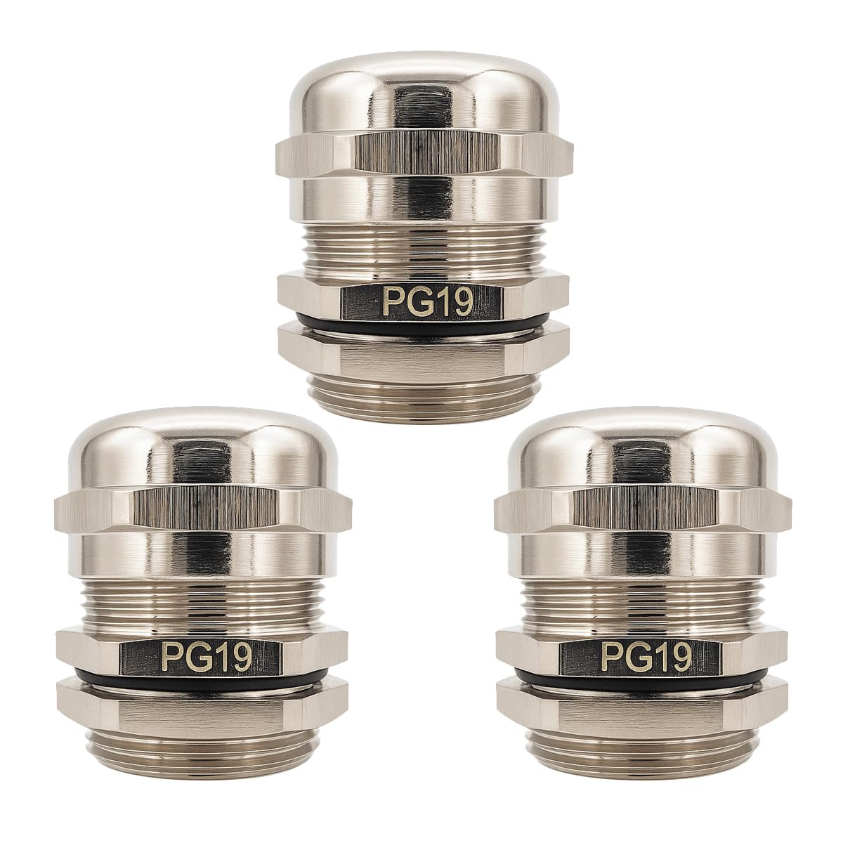 Gebildet Metal PG19 Cable Gland, Plastic Waterproof Adjustable 12-16mm IP68 Cable Gland Joint, Wire Protector with Rubber Gaskets, M24*1.5 Wire Connector โ image 1
