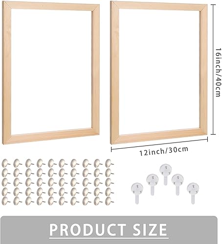 Miniatura 2 de Caydo Paquete de 2 barras de lona para estirar, 12 x 16 pulgadas, marcos de madera de lona extraíbles para impresiones, pinturas al óleo, pintura