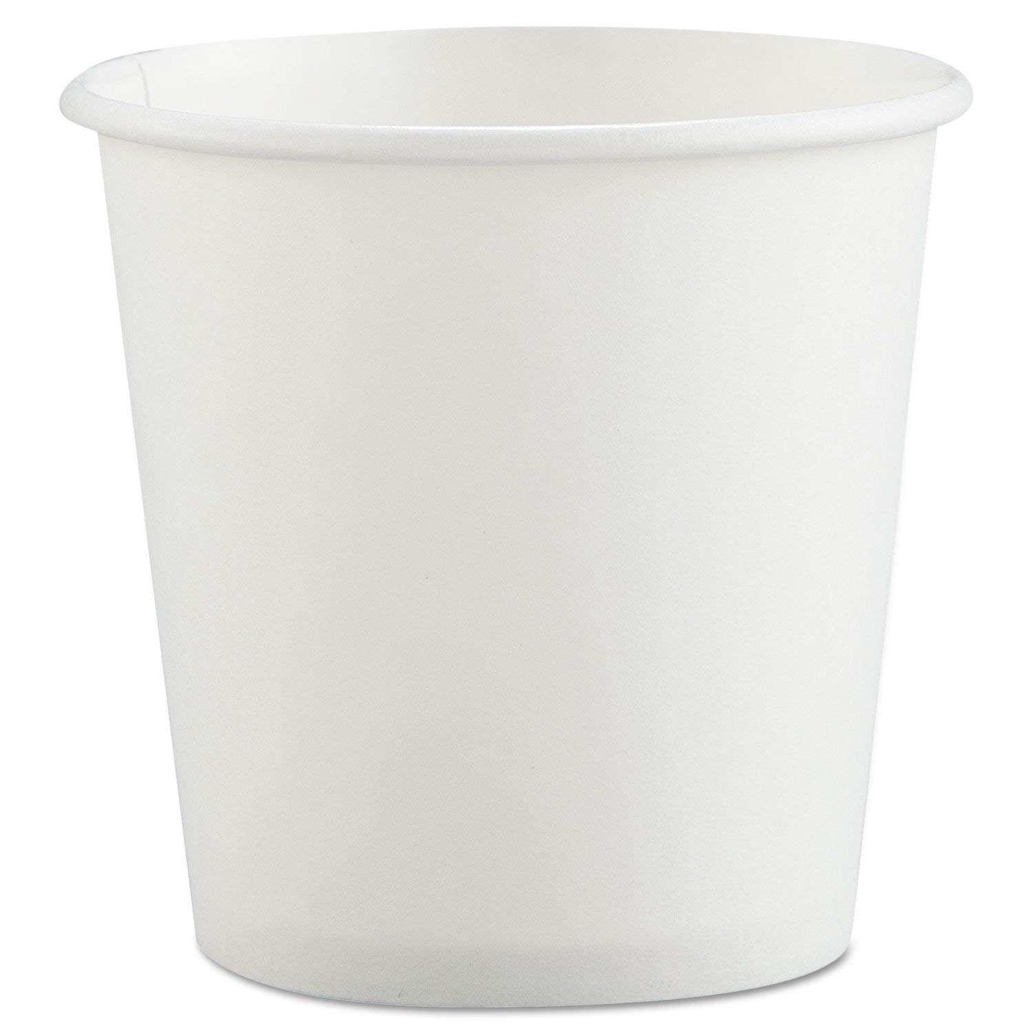 White Designer Single Sided Lined Poly Paper Hot Cup 4 Ounce by SOLO – 4 oz, 4.0 fluid_ounces, Paper, White, Pack of 1000
