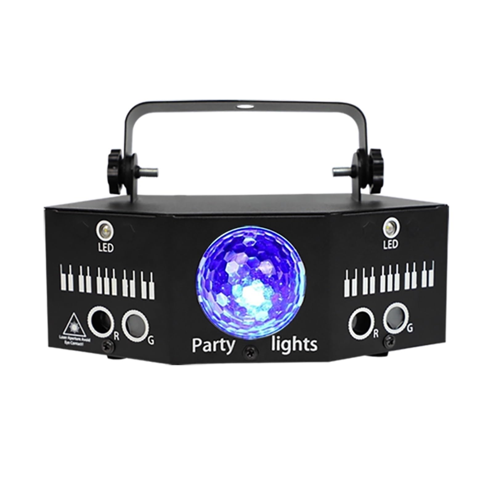 LED Stage Lights, DJ Disco Party Dual Red Green Patterns Light Projector LED Magic Ball RGBW Strobe for Xmas Holiday Wedding Stage Effect for Wedding Party
