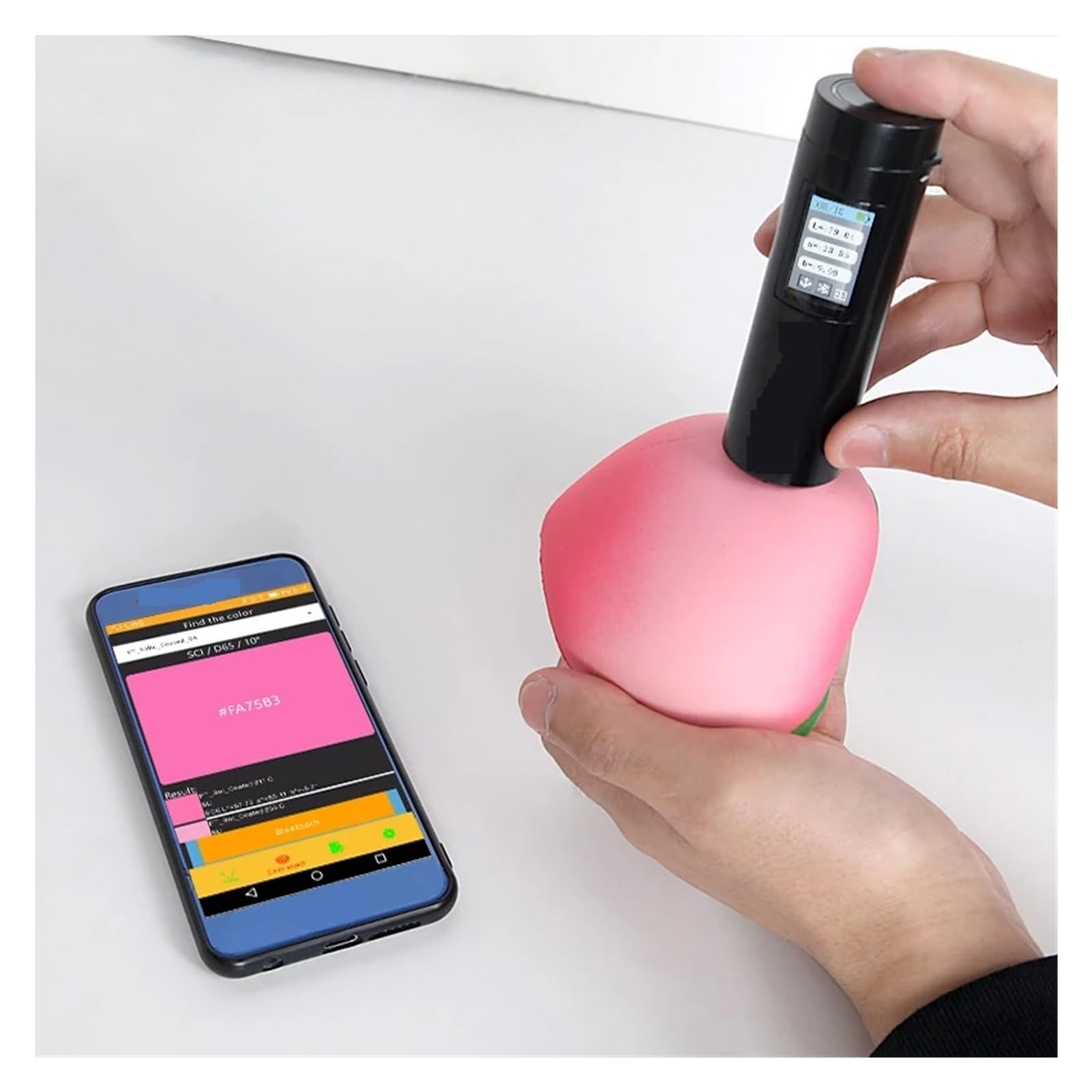 Colorímetro Espectrofotómetro Analizador De Color Portátil Mide El En Frutas/Plástico/Alimentos/Cuero/Electrónica/Impresión/Pintura Preciso FáCil De Leer