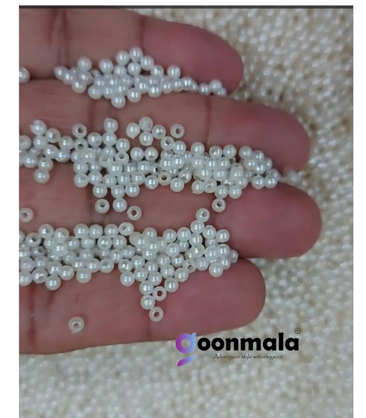 Pearl Beads for Craft & Jewelry - White -3