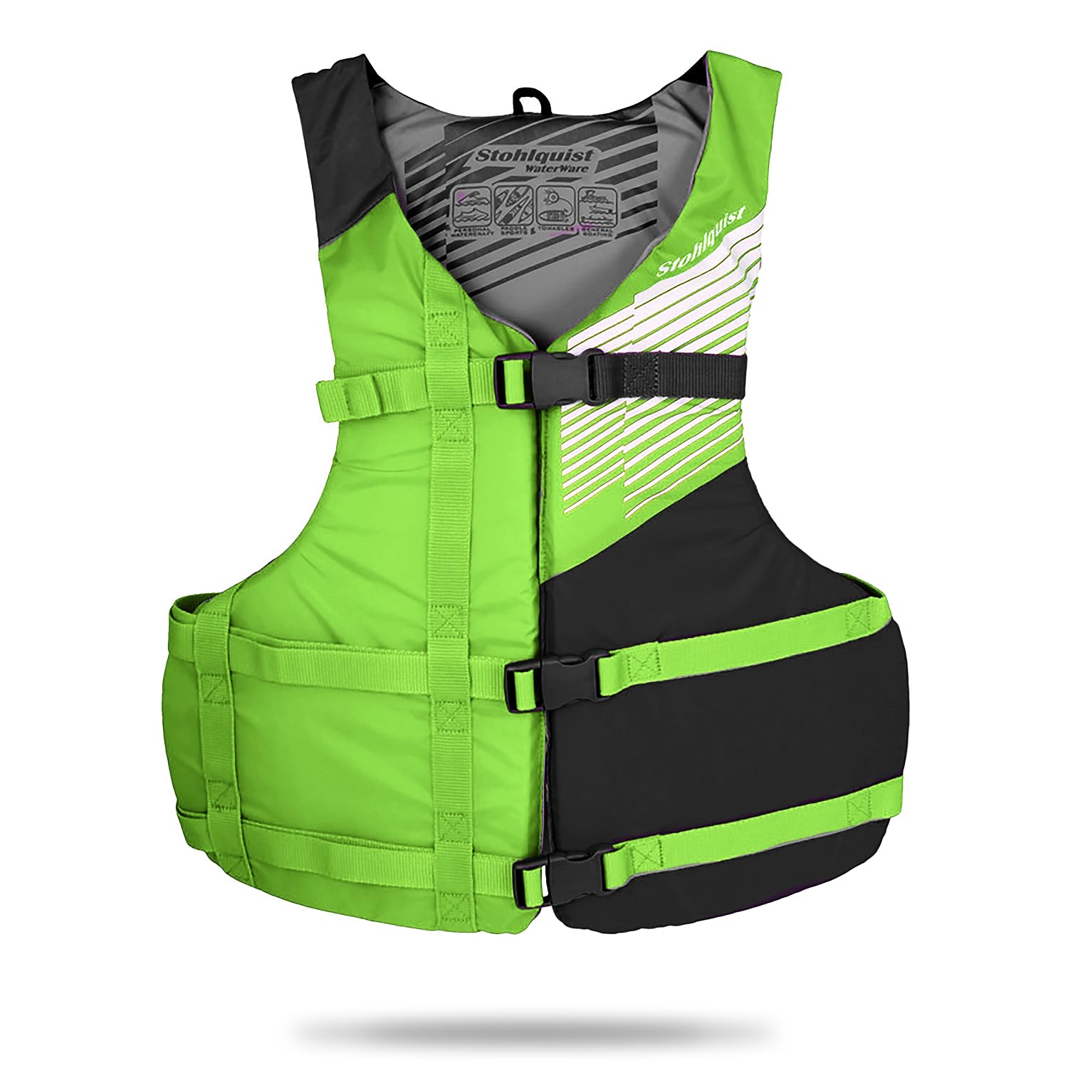 Stohlquist FIT Oversized Adult Life Jacket, US Coast Guard Approved Type III Life Vest, PFD for Men and Women, Easily Adjustable, Lightweight and High