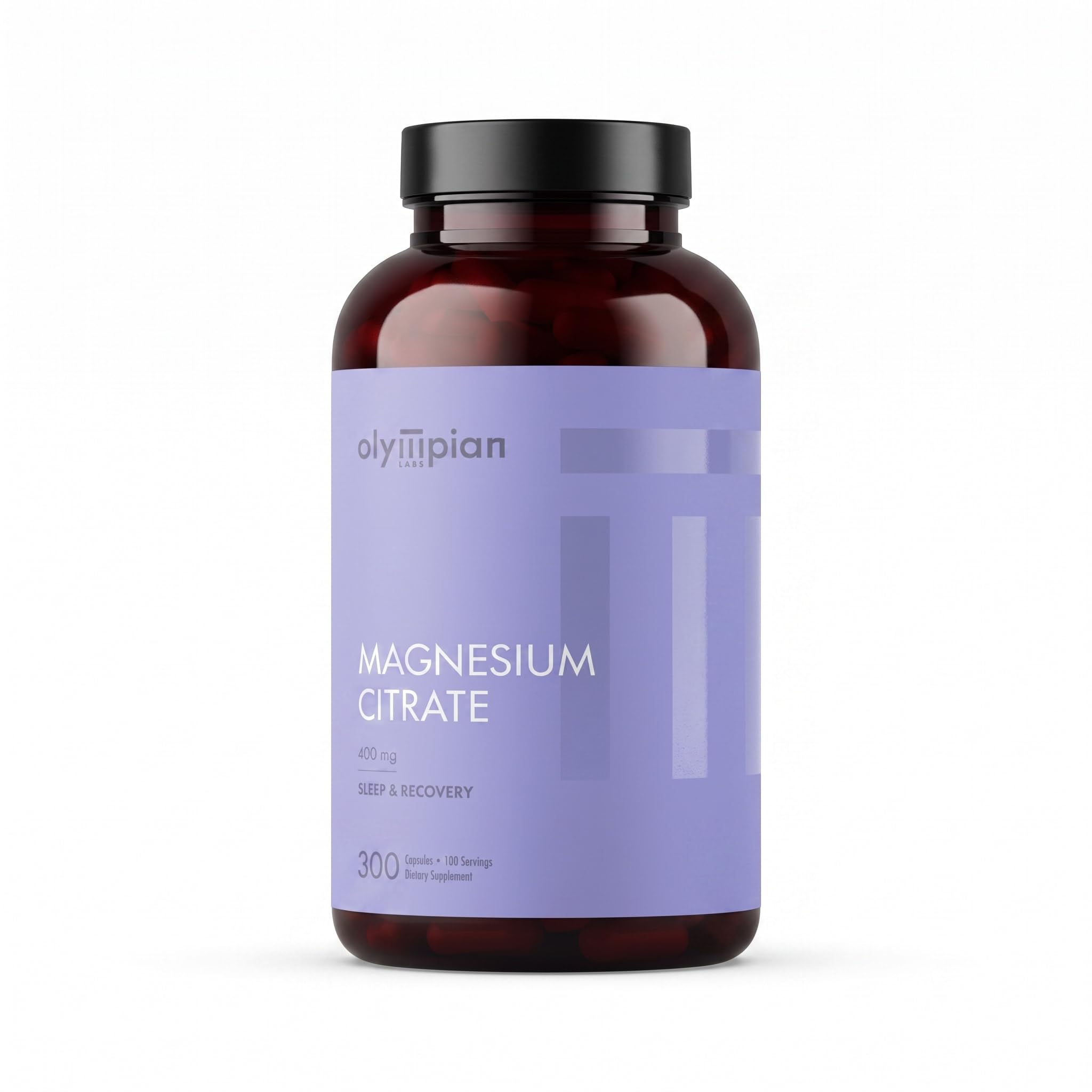 Olympian Labs Magnesium Citrate 400mg - 300 Capsules - Easy Absorbable, Supporting Healthy Bones, Healthy Heart and Calcium Absorption 300 Count (Pack of 1)