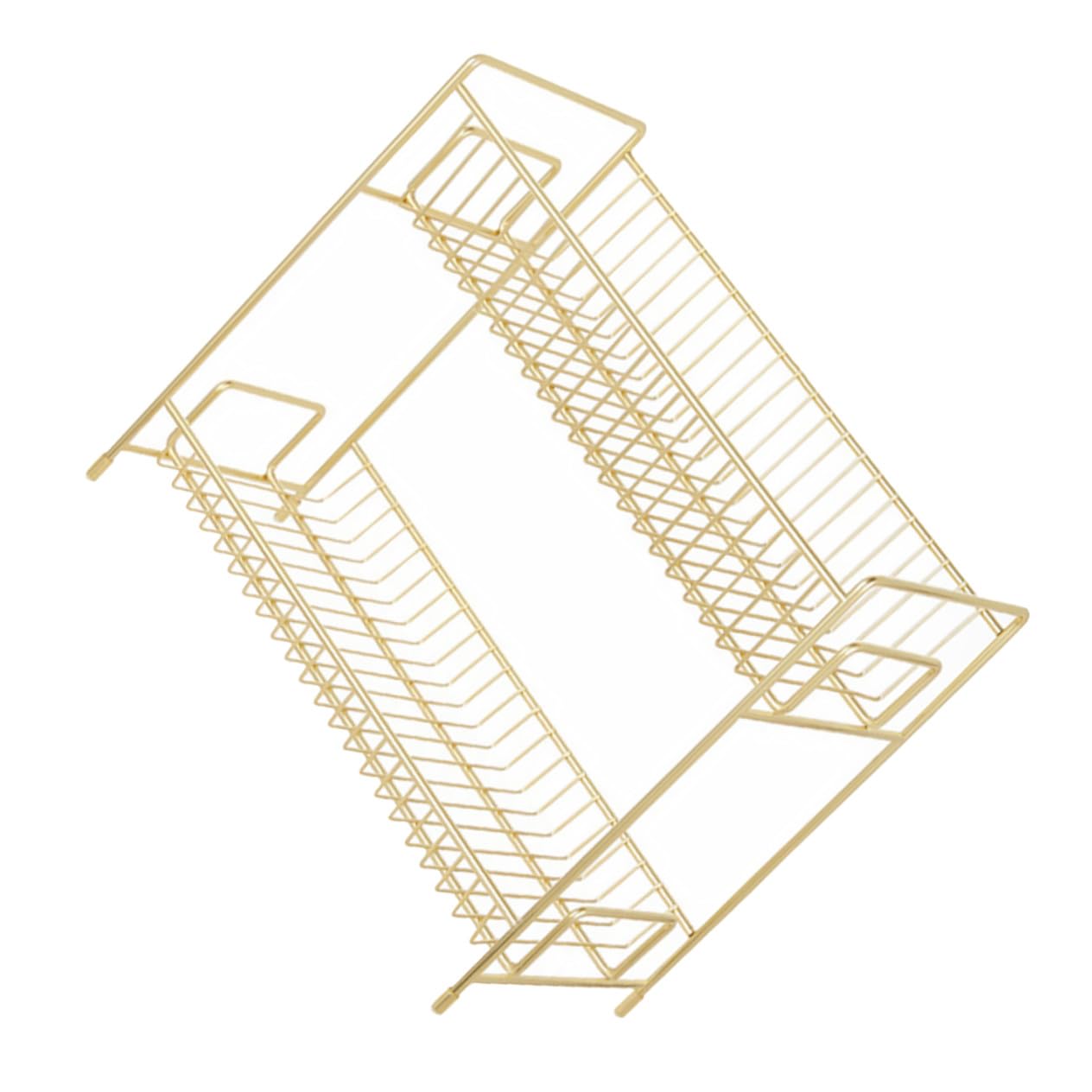 minkissy Kosmetikregal aus Eisen mit Zwei Ebenen für Einfache Aufbewahrung und Modernes Design Praktisches Organizer Regal für Badezimmer und Küche in Gold