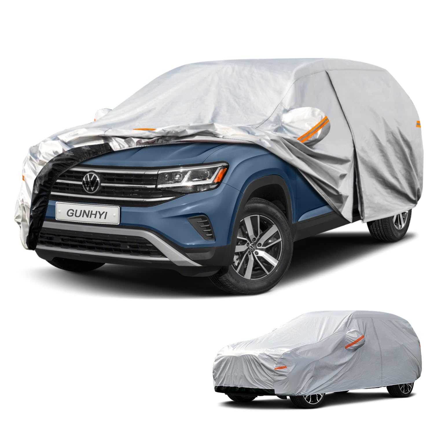 GUNHYI 6 Layers SUV Car Cover Custom Fit Volkswagen Atlas (2017-2026) Waterproof All Weather, Heavy Duty Outdoor Snow Sun Rain Uv Protection (Ships from US Warehouse, Delivery 3-8 Days)