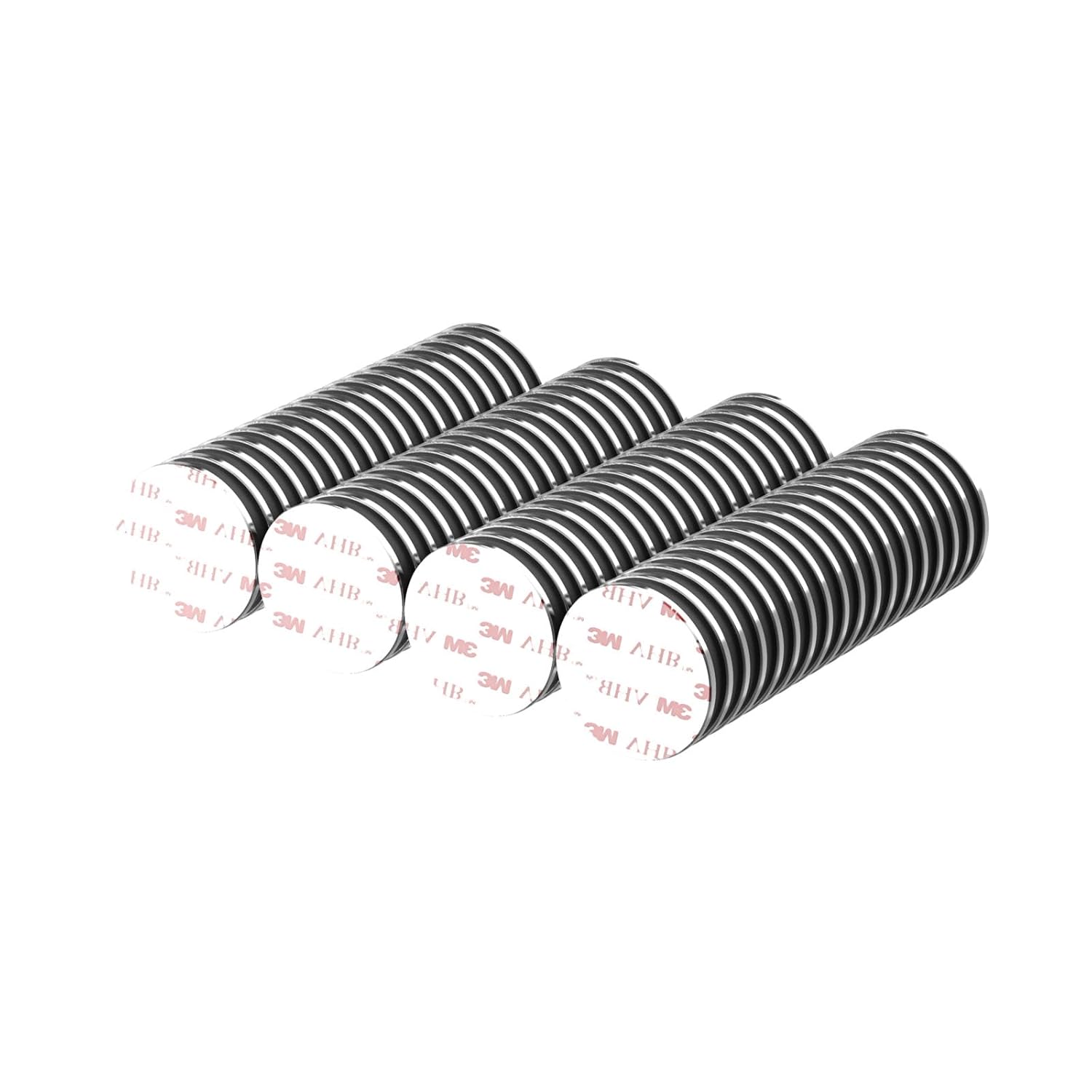 N52 Adhesive Slim Magnet-1/2 D x 1/32" H - 72 Pack, Strong Self Adhesive Magnetic Dots, Small Adhesive Thin Magnets Disc W/3M 4920 VHB Double Side Adhesive Backing, Magnet Stickers