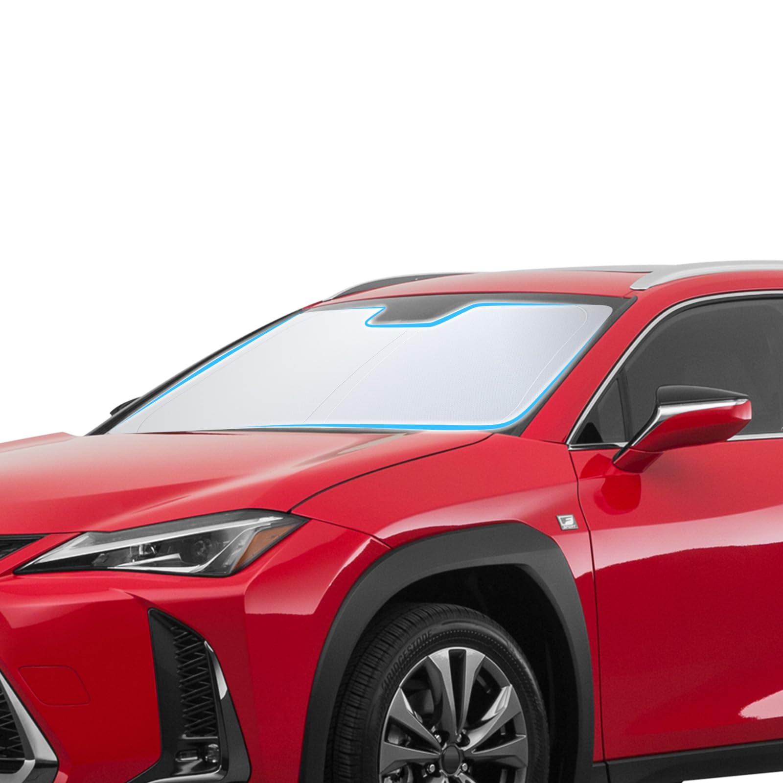 【LFOTPP】レクサス UX 用 フロントガラス サンシェード MZAA1#/MZAH1#/KMA10型 車種専用設計 日差しカット UVカット 遮光断熱 車 サンシェード フロント用 シェードカーテン 車中泊 日焼け防止 暑さ対策 UX10系 アクセサリー 内装パーツ 遮光 シェード 折り畳み式 取付簡単 ハンドルカバー 収納袋付き レクサスUX