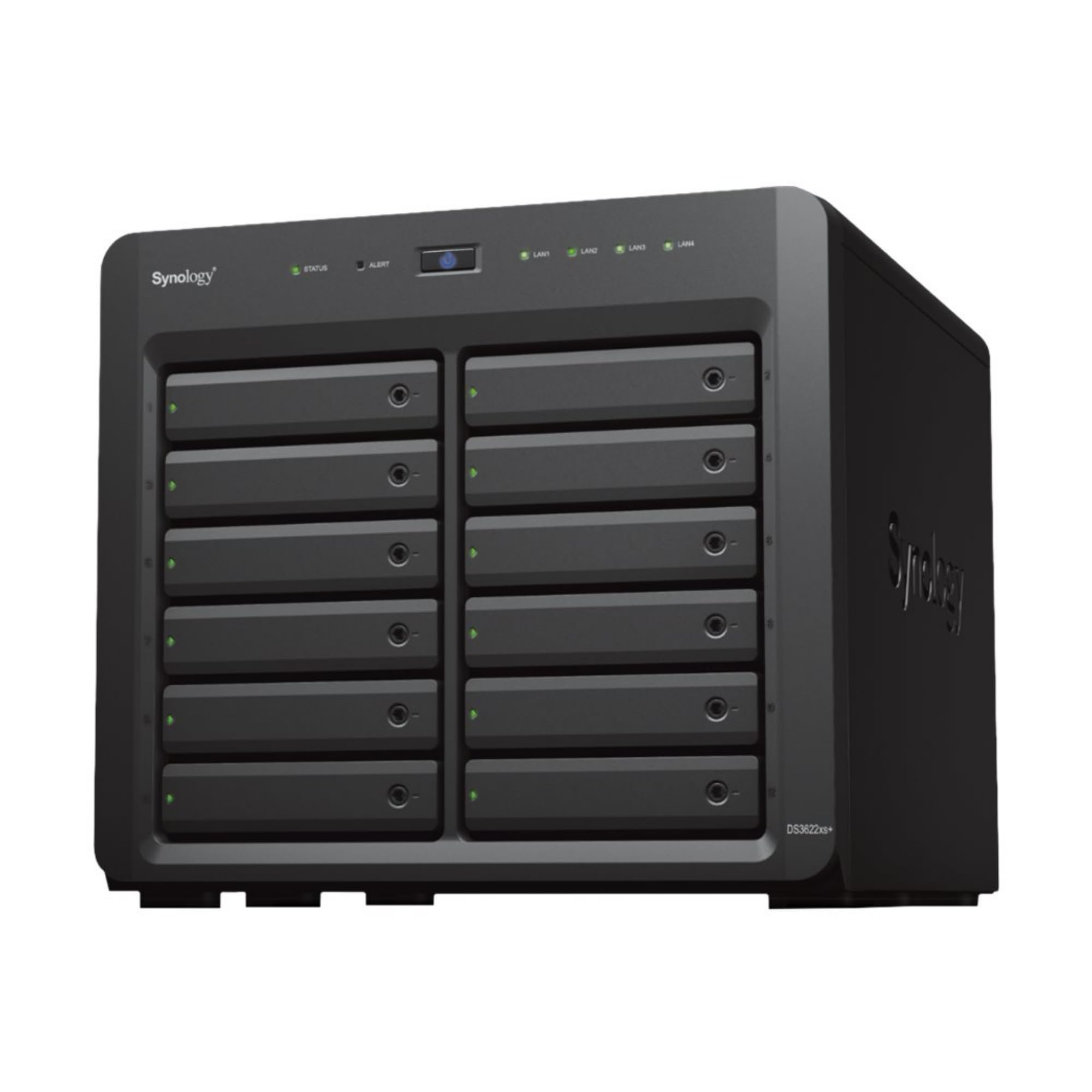 Synology DS3622XS+ NAS 12emp. 2.2/2.7GHz 6Core 16Go 2 LAN GbE + 2 10GbE USB3, Fermeture