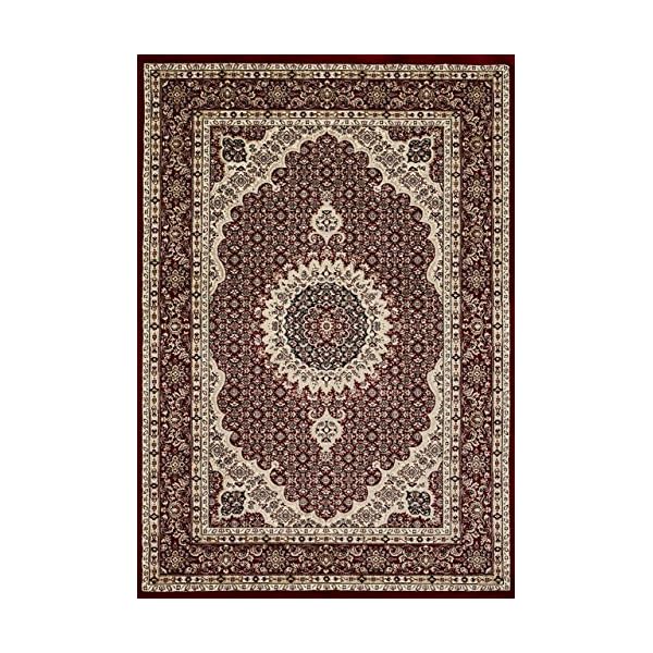 VIMODA Klassisch Orient Teppich dicht gewebt in Dunkel Rot, Maße:80 x 150 cm – Bild 7