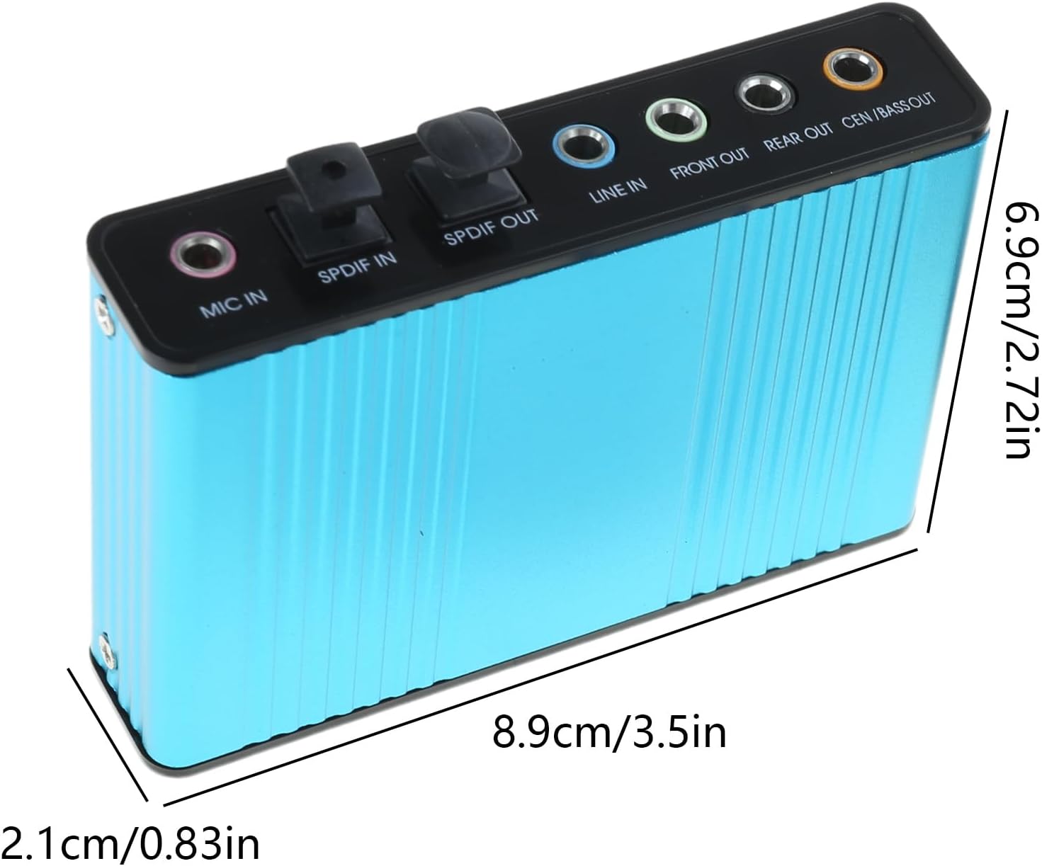 6 Channel External Sound Card USB External 5.1/7.1 Surround Optical S/PDIF Card Adapter for PC Laptop