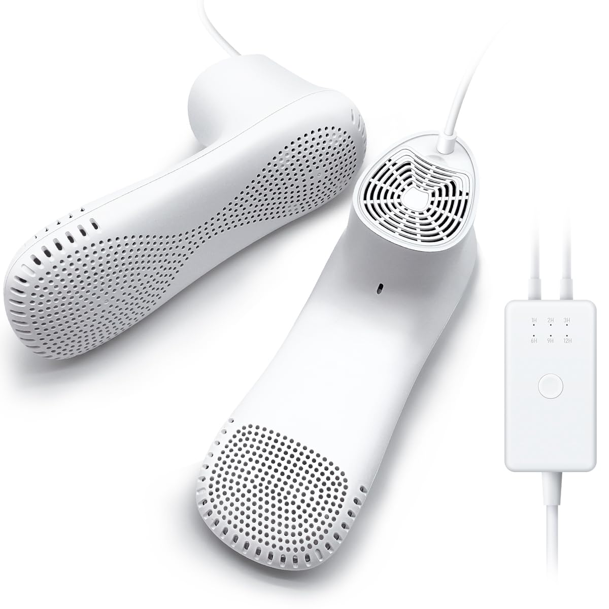 Home Care Wholesale Shoe Dryer and Deodorizer with Timer - Shoes Boots Socks Gloves Dryer Warmer, Adult-Foot-Shaped | No Noise | Strong Wire | US Plug (PM20)