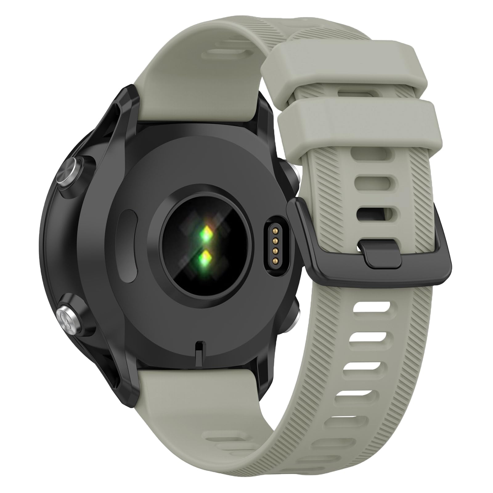 TopPerfekt Band for Garmin Forerunner 955 Watch - Soft Silicone Replacement Band Strap Compatible with 955 Smart Watch for Women Men Grey