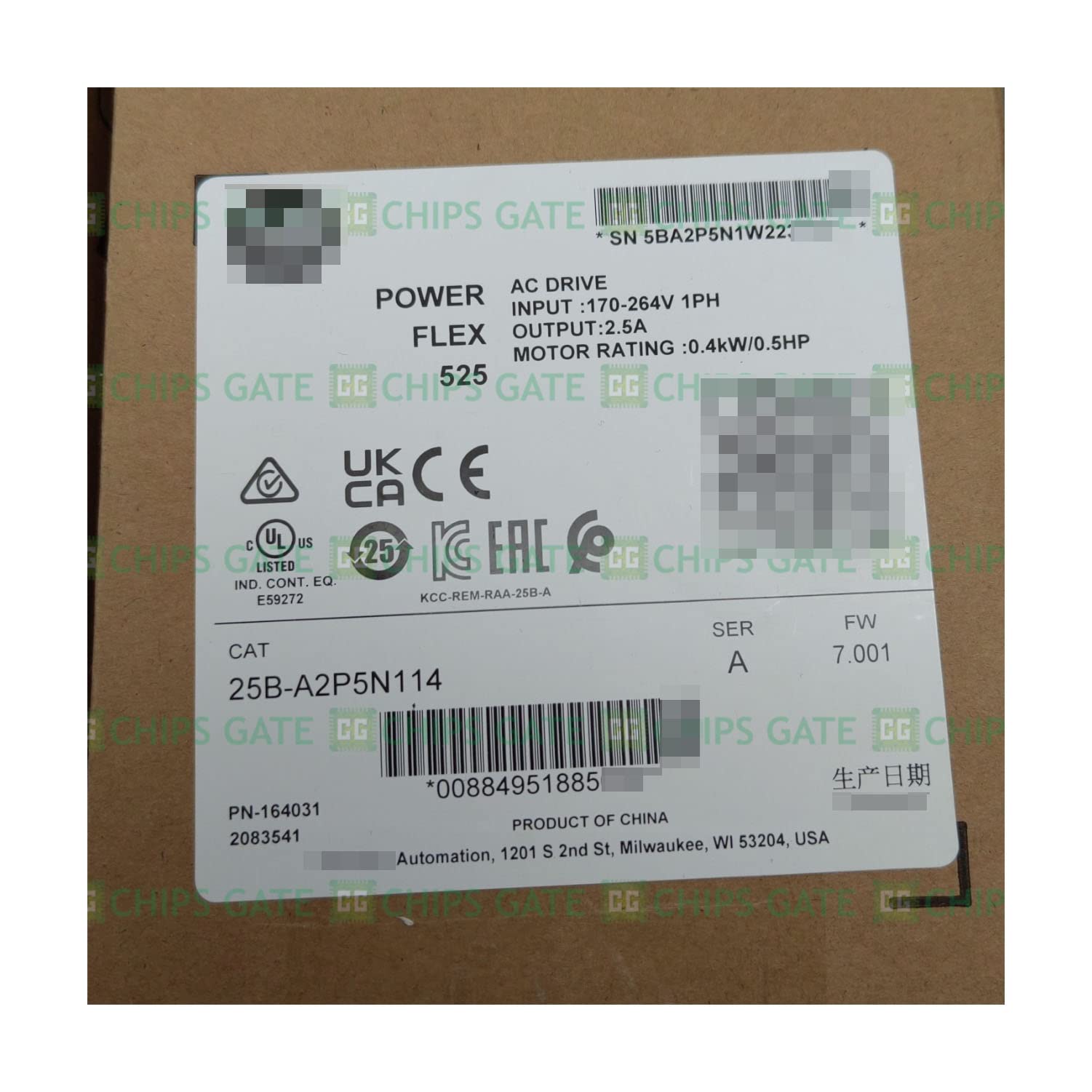 25B-A2P5N114 25BA2P5N114 525 AC Drive New in Box 2022