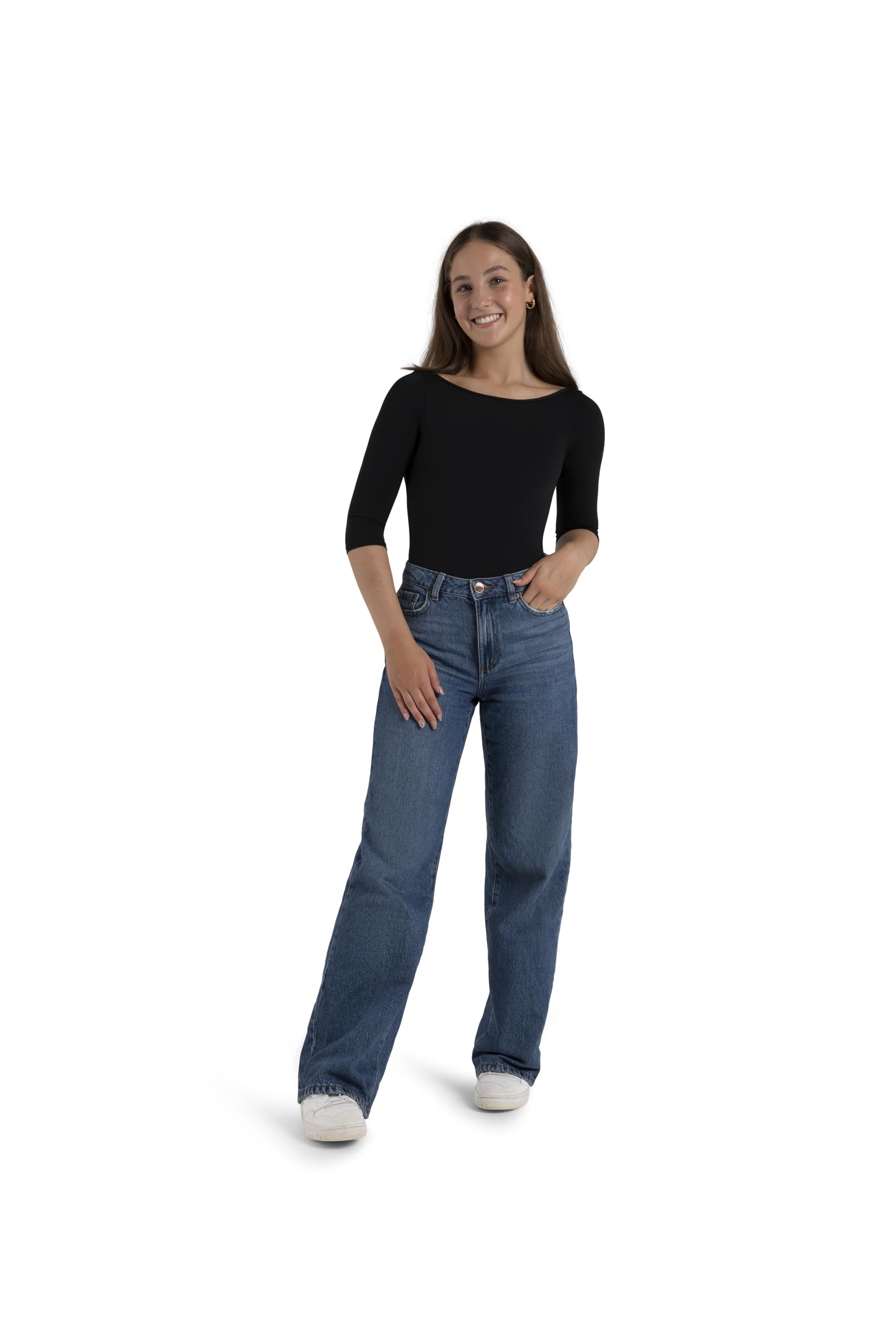 Capezio 126 Team Basic Boatneck 3/4 Sleeve Leotard Team Basics (pack of 1)