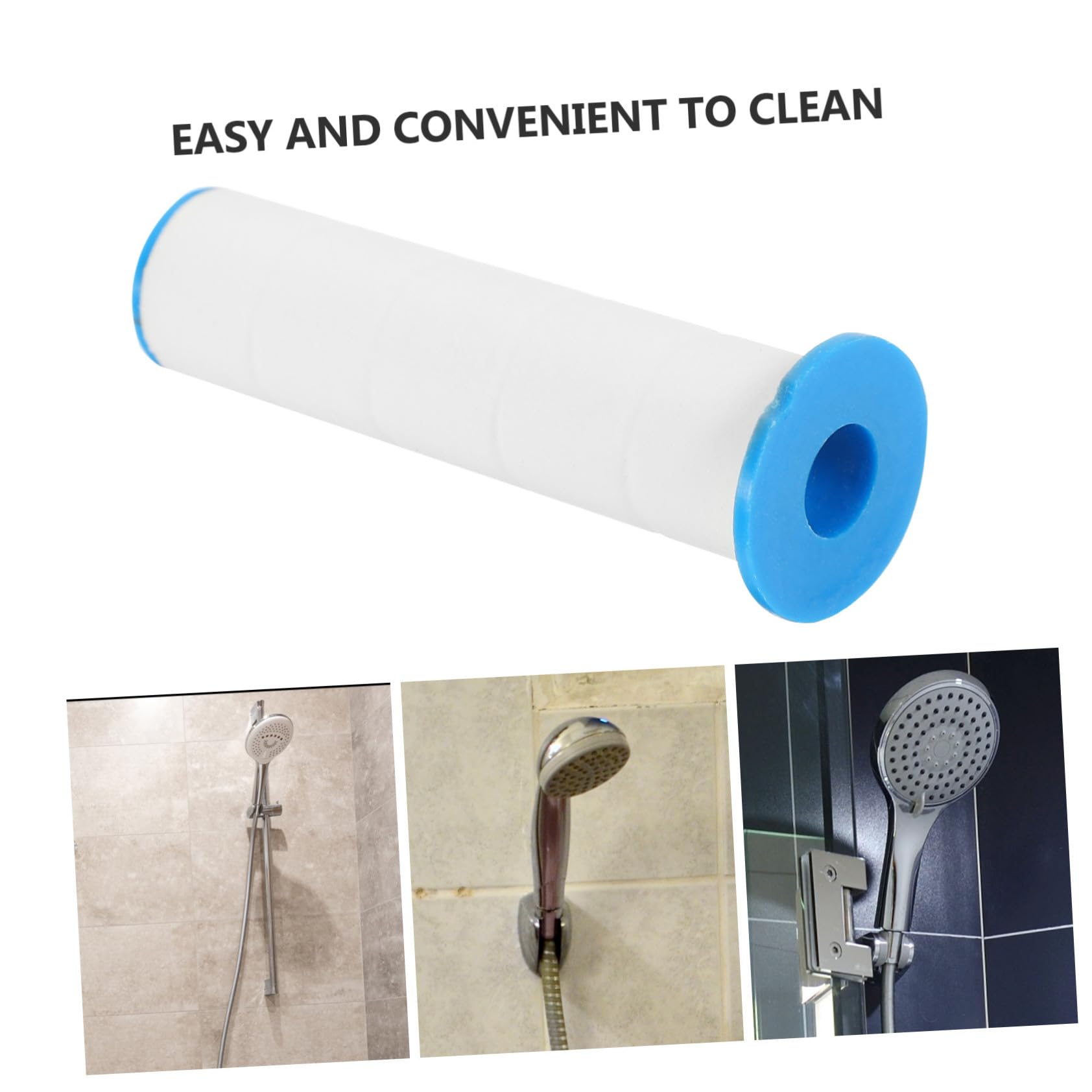Paquete de 6 filtros de cabezal de ducha de alta presión, cartuchos de algodón PP para filtración de agua dura, fácil limpieza y duchas más saludables, suministro de baño esencial para una experiencia