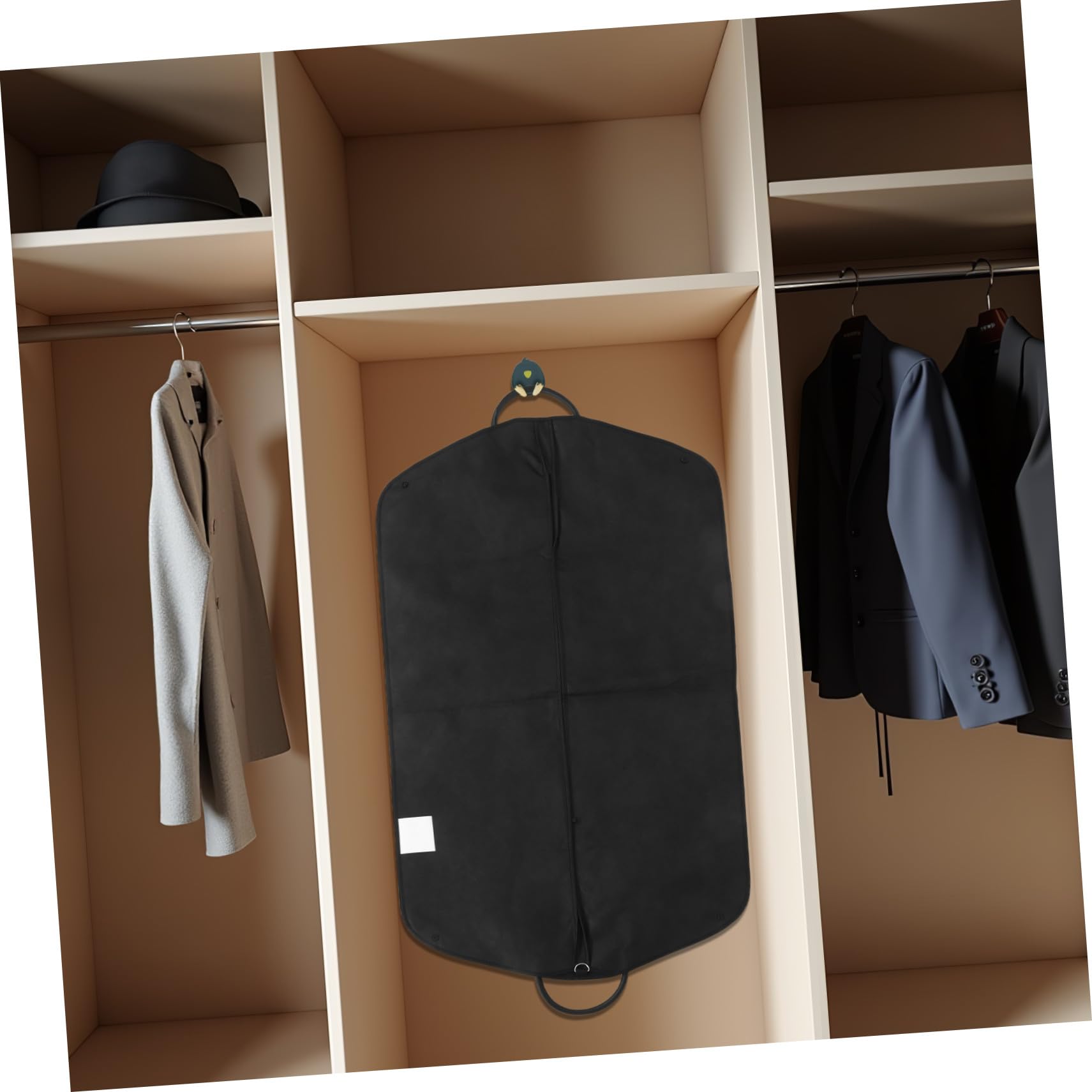 2 Piezas Bolsa para Trajes con Asa Funda de Tela No Tejida para Ropa Protector Antipolvo Ligero y Transpirable para Viajes de Negocios y Armario Adecuado para Abrigos y Chaquetas