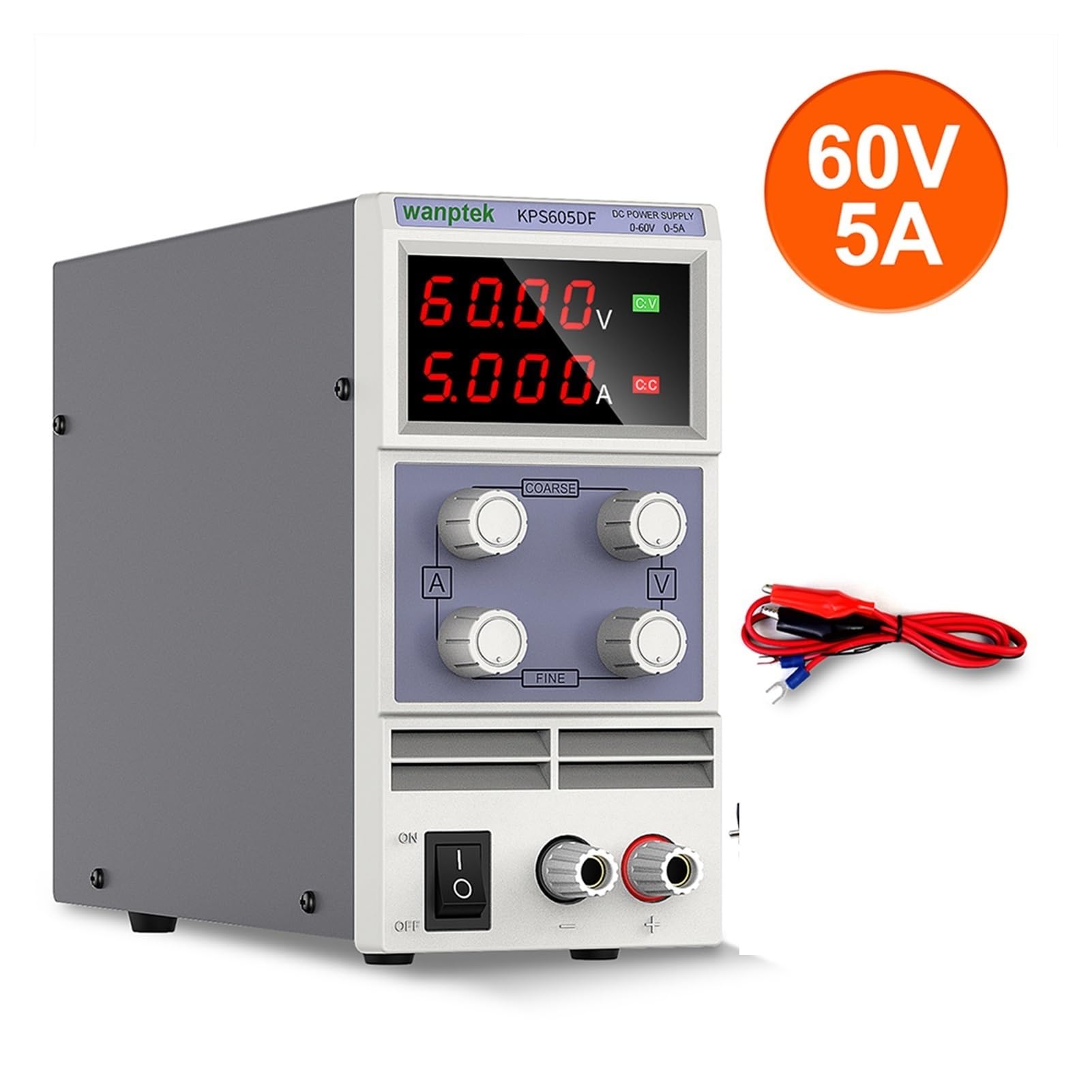 Zasilacz regulowany liniowo, DC. Zasilanie regulowane regulowane zasilacz przełączający zasilanie LED zmienna Źródło 6 0V 5A DIY.(Oranje)