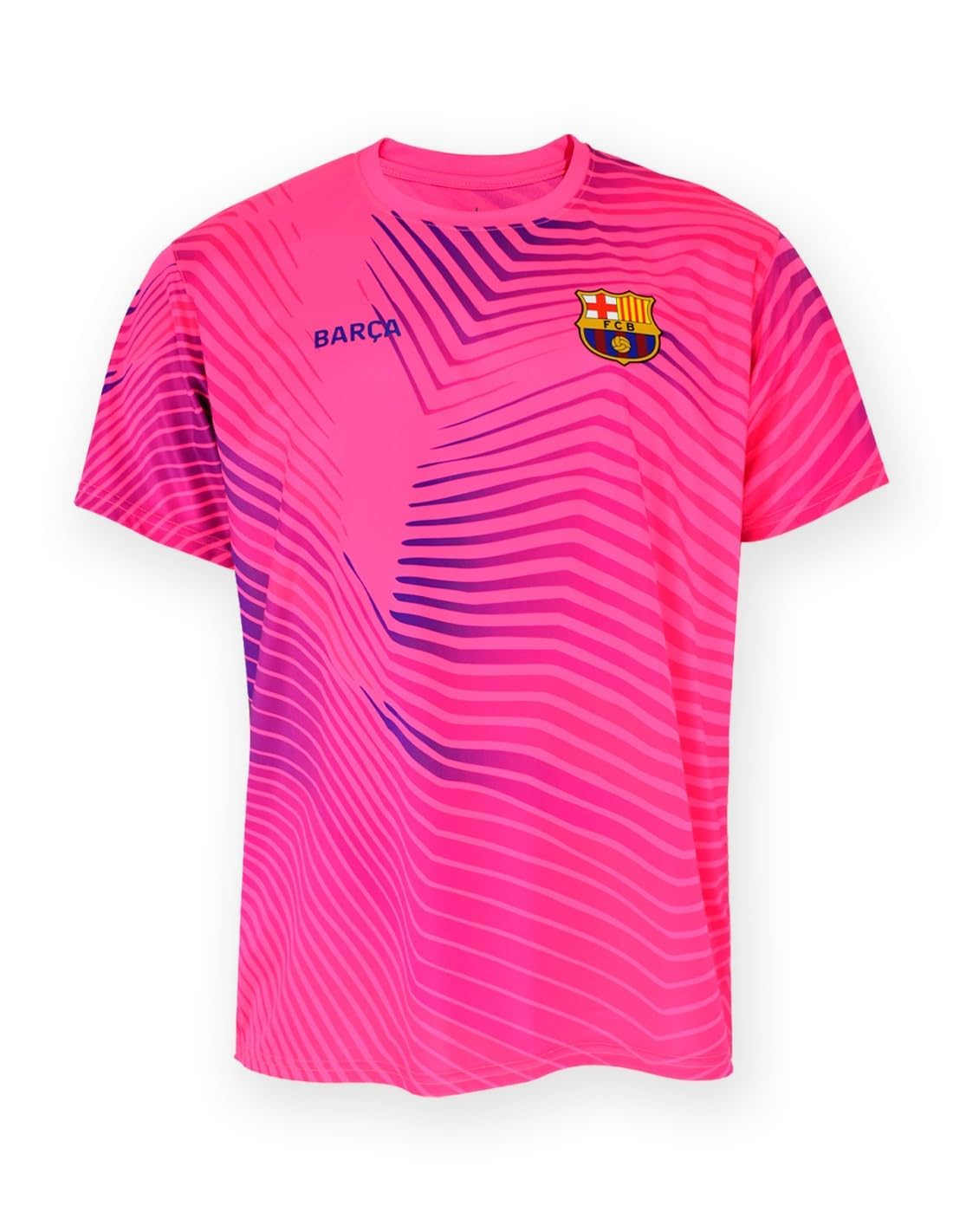FCB FC Barcelone T-shirt d'entraînement numérique Fuchsia Barcelone 100 % polyester adulte unisexe