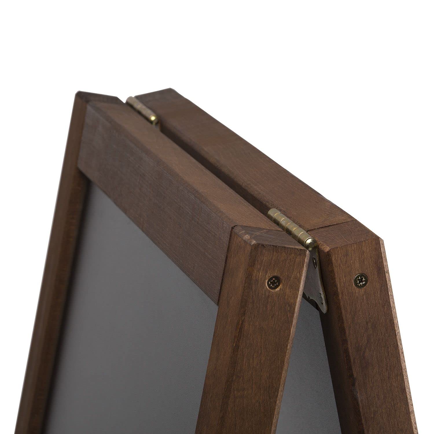 Panneau publicitaire exterieur en bois. Lourd et stable-20kg!- étanche - coupe-vent - Chevalet Stop Trottoir pour restaurant- Double Face (118x65- 20 kg, résistant aux intempéries)