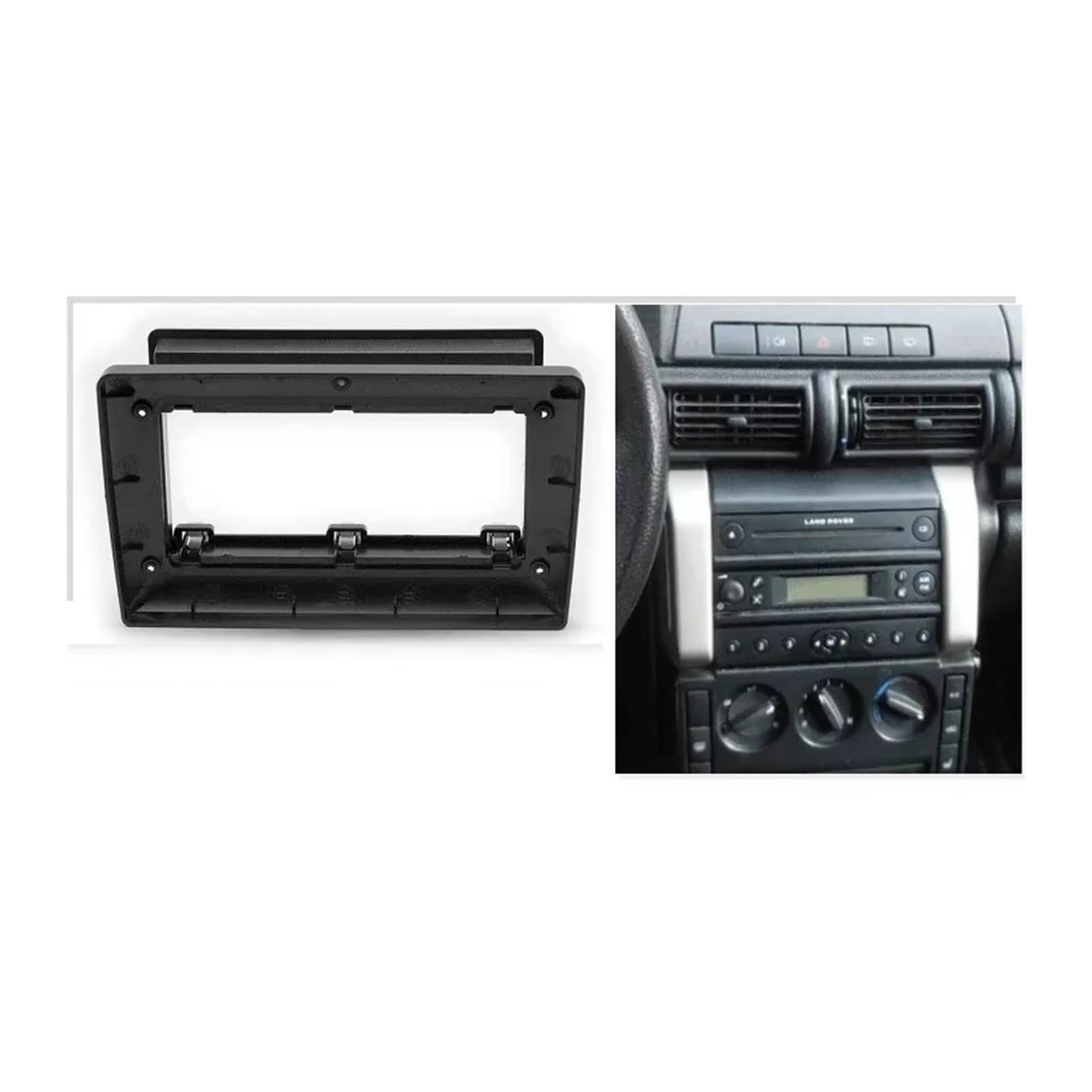 Marco plástico Radio 9 Pulgadas para Land para Rover para Freelander 03-06 Panel Salpicadero Audio Tablero Instalar Consola Facia Adaptador Bisel Embellecedor