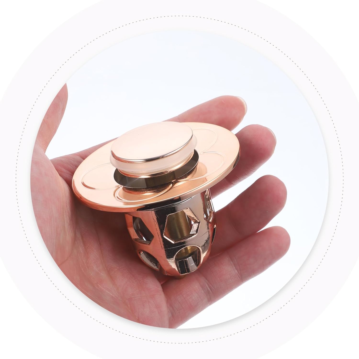 Tapón de filtro de baño, 4 piezas Presione el núcleo de resorte Tapón del fregadero del baño Lavabo Cubierta del fregadero del baño Tapón del fregadero Tapón de la bañera de drenaje del baño Tapón de