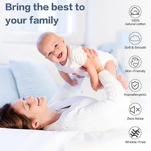 Miniatura 7 de Pashmina Juego de sábanas tamaño Queen de hotel de lujo de 1800 hilos, colección de hotel, sábanas refrescantes, bolsillo de 15 pulgadas de