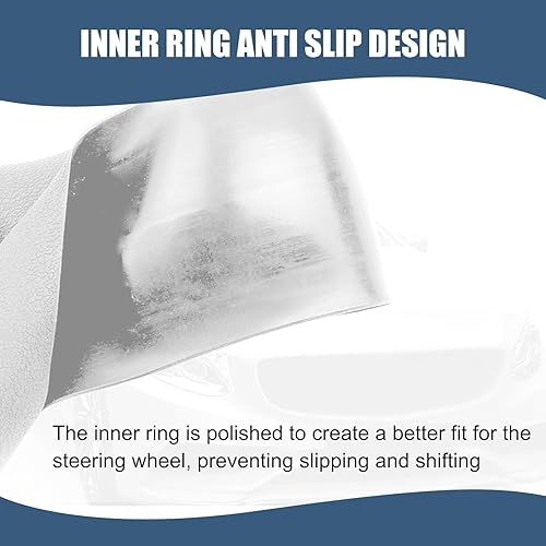 Miniatura 6 de ZBGUN 1 funda protectora para volante de automóvil, 14.96 pulgadas para todas las estaciones, funda redonda de silicona antideslizante para volante,