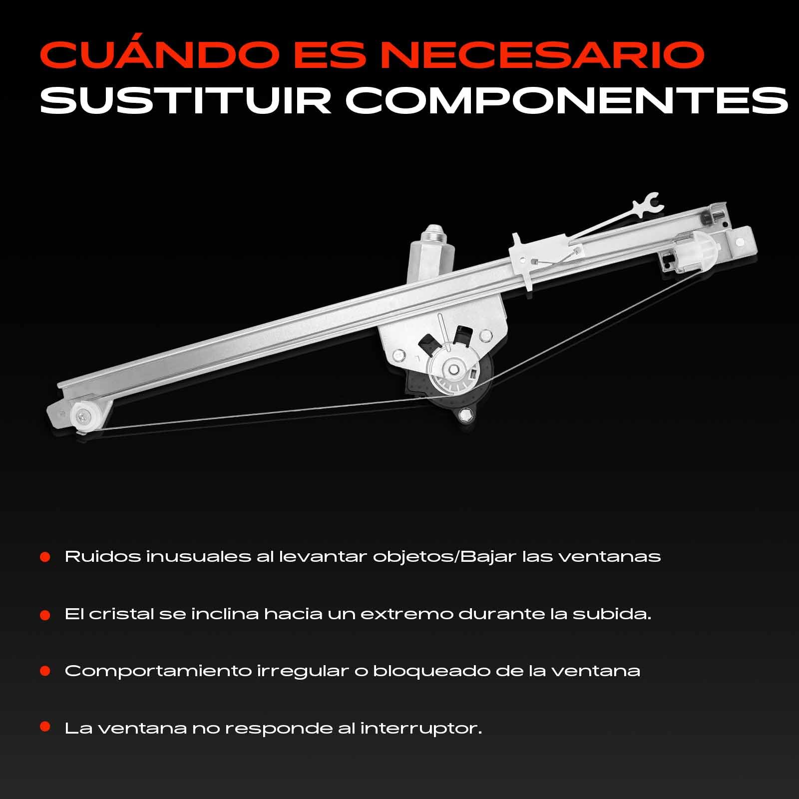 Frankberg Elevalunas con motor delantero izquierdo para Primastar X83 Vivaro J7 F7 E7 Trafic II JL FL EL 2001-2014