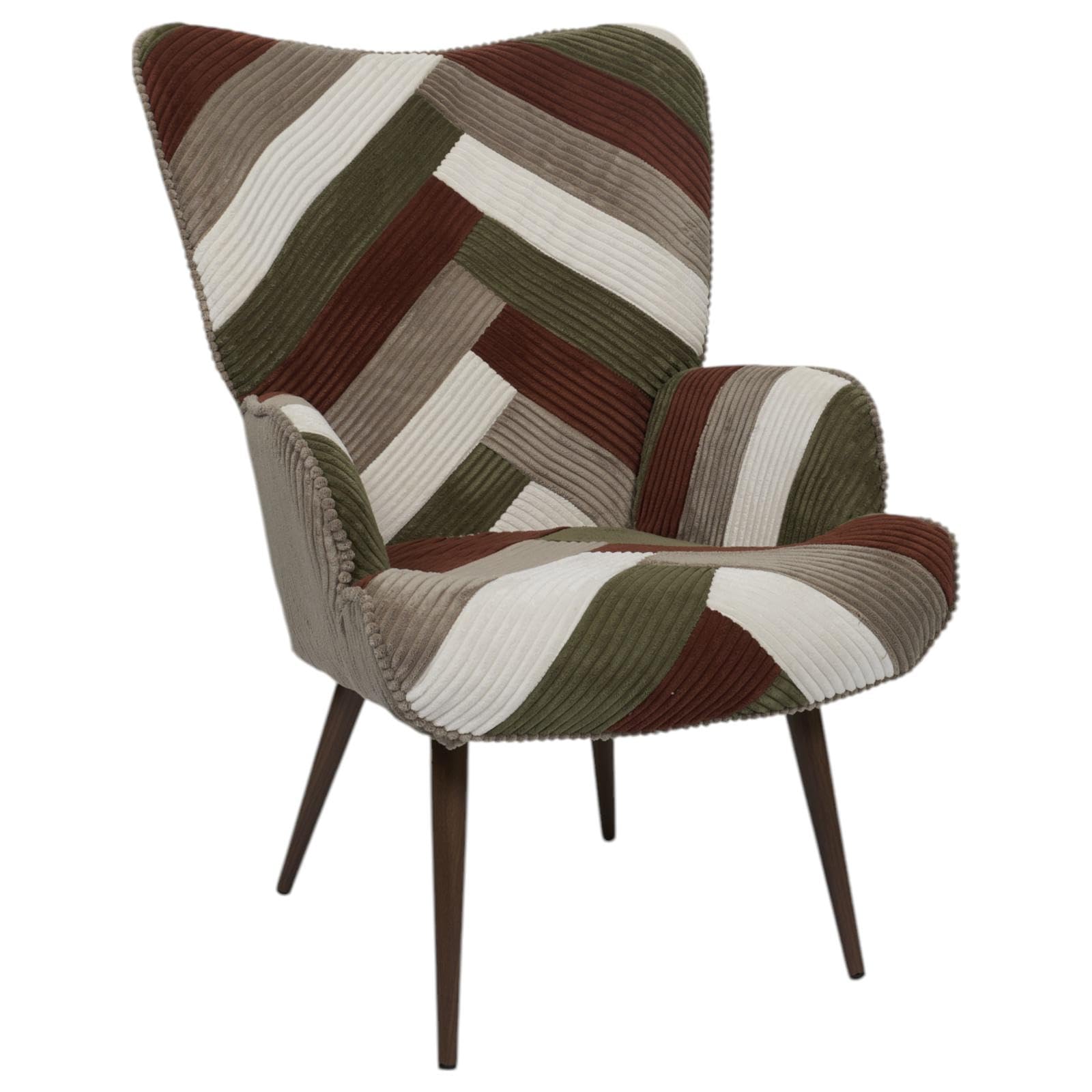 HOME DECO FACTORY Poltrona Patchwork Colorata Moderna Seduta Ergonomica