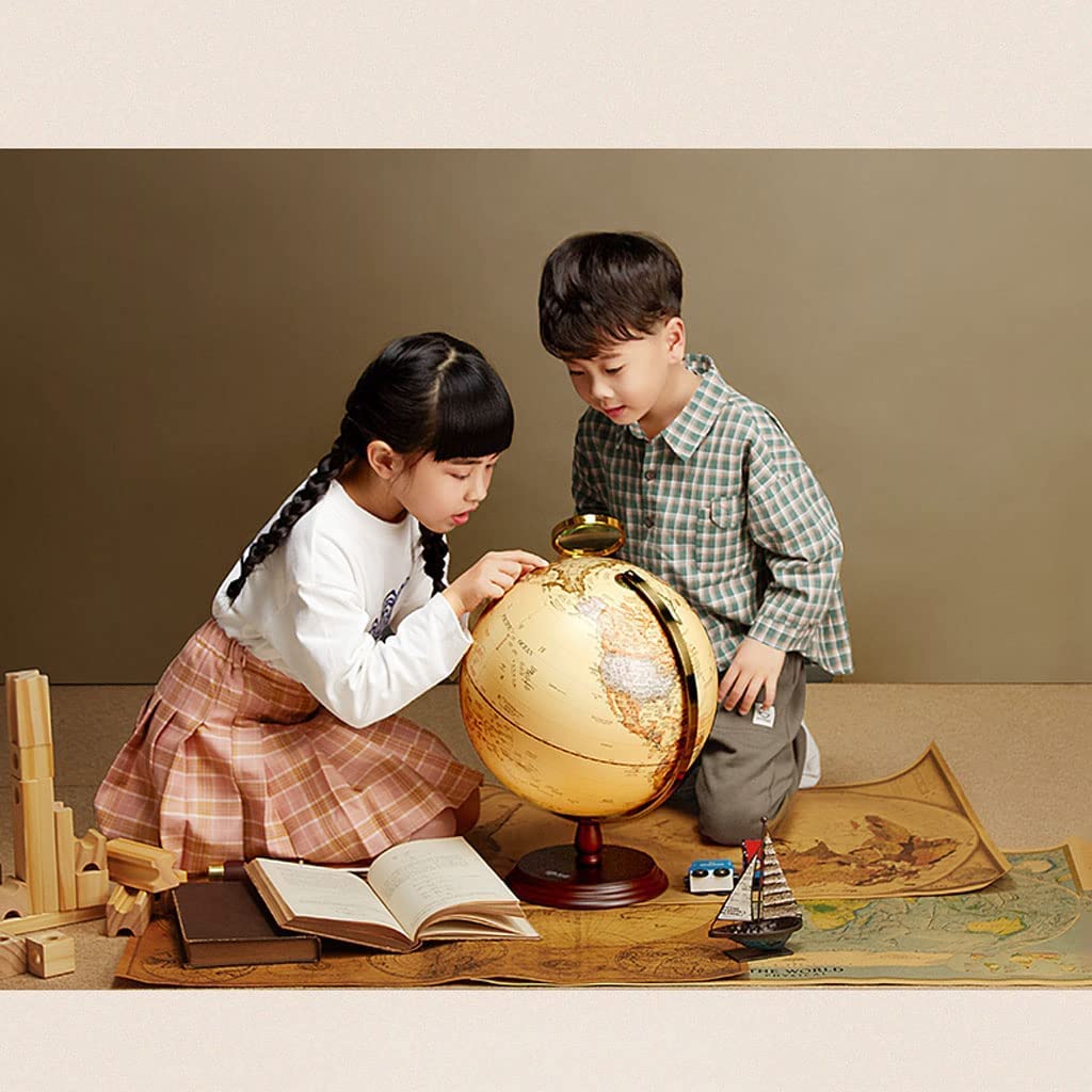 Innowacyjny globus antyczny wytłaczany globus HD z uchwytem 3D stereo globus obrotowy edukacyjne sfery geograficzne zabawa edukacja