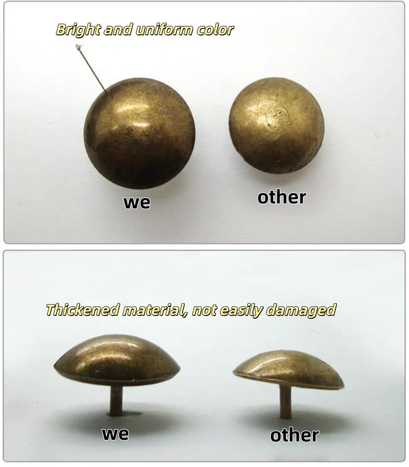 20 Stück dekorative Retro-Bronze-Reißnadeln – Sofanägel, stilvolle und glatte Dekoration/verwendet for Schmuckkästchen, Möbelrückenlehnen(18x23mm)