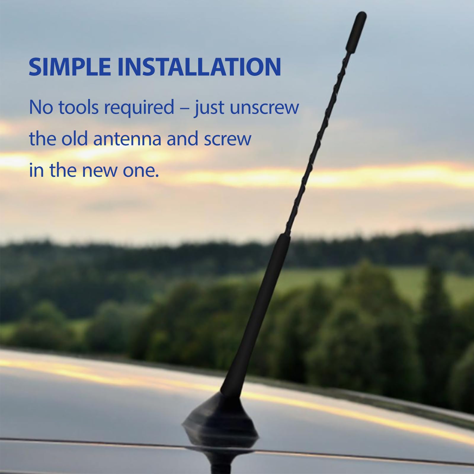 Autozone Antenna Mounts 43 Inch Universal Car Roof Aerial Antenna Mast ...