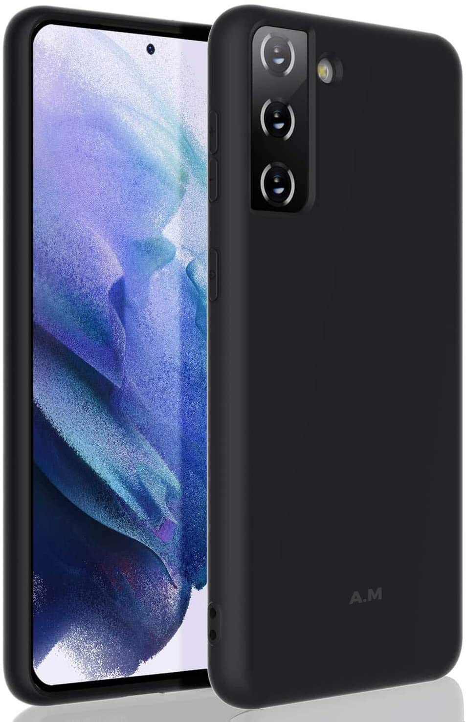 Samsung Galaxy S21 Plus case | Soft silicone Material Anti Scratch | Anti-fingerprint Lightweight 360 Protective Case. (Black)